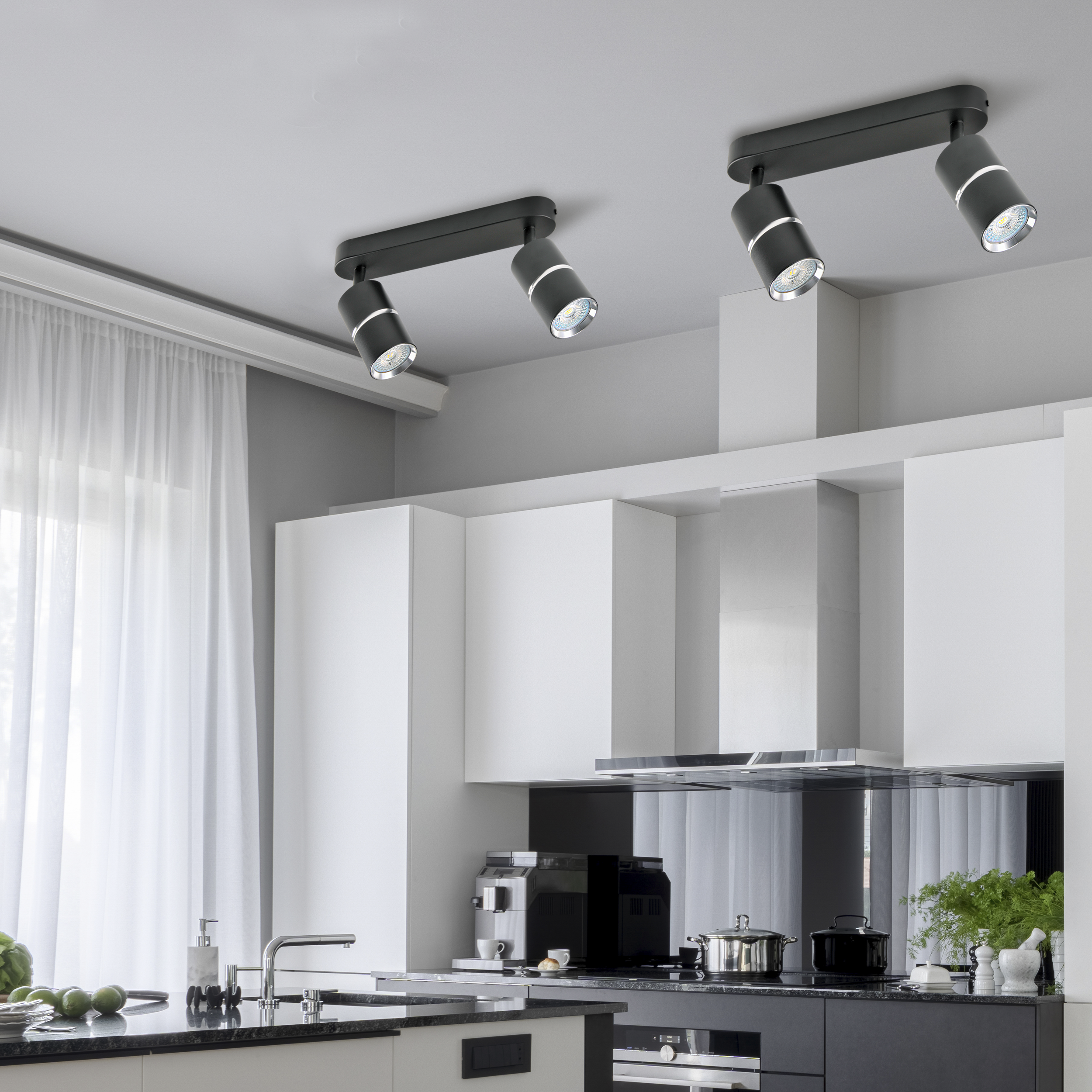 Listwa reflektorowa Bamboo czarna 2 x GU10 Goldlux - 2