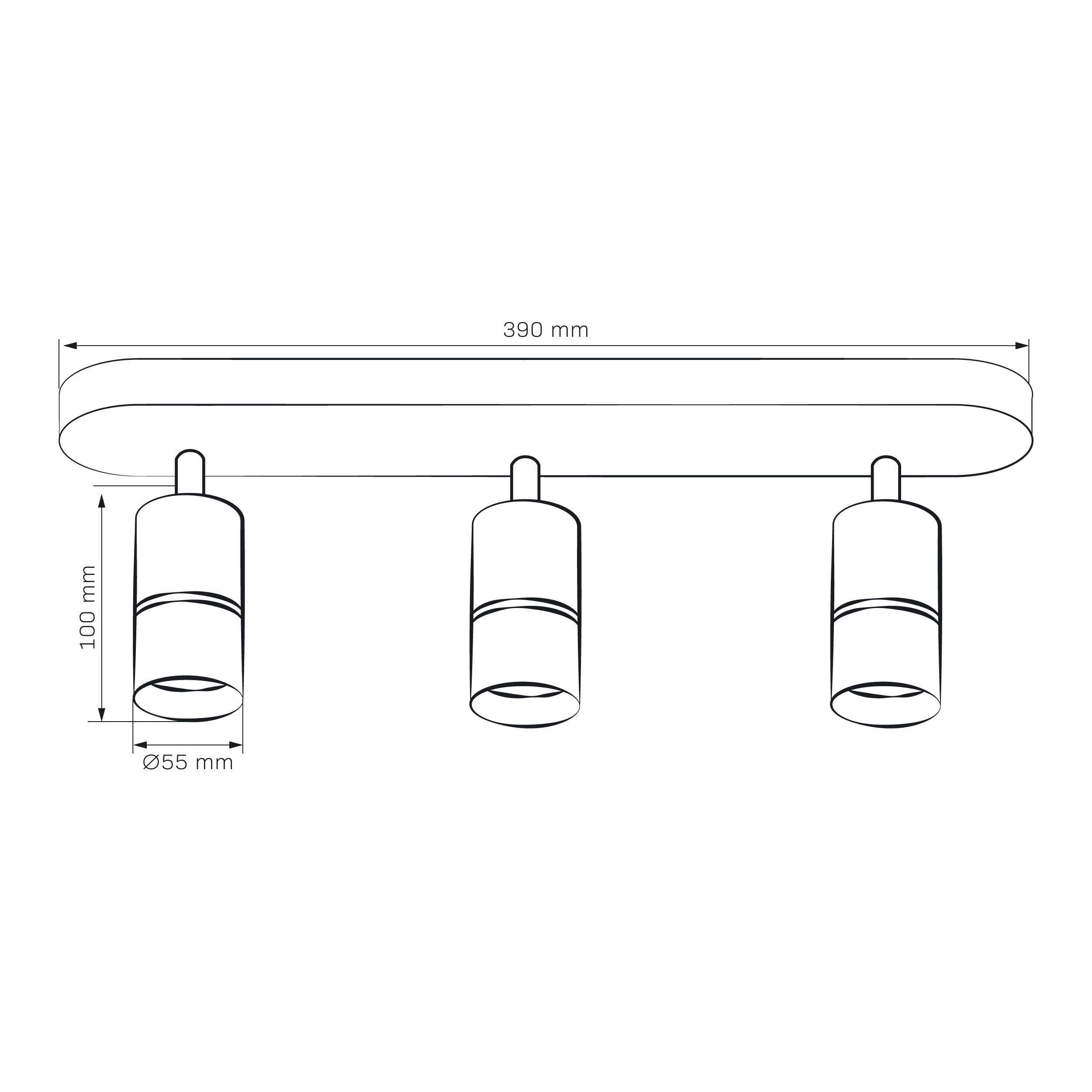 Listwa reflektorowa Bamboo biała 3 x GU10 Goldlux - 3