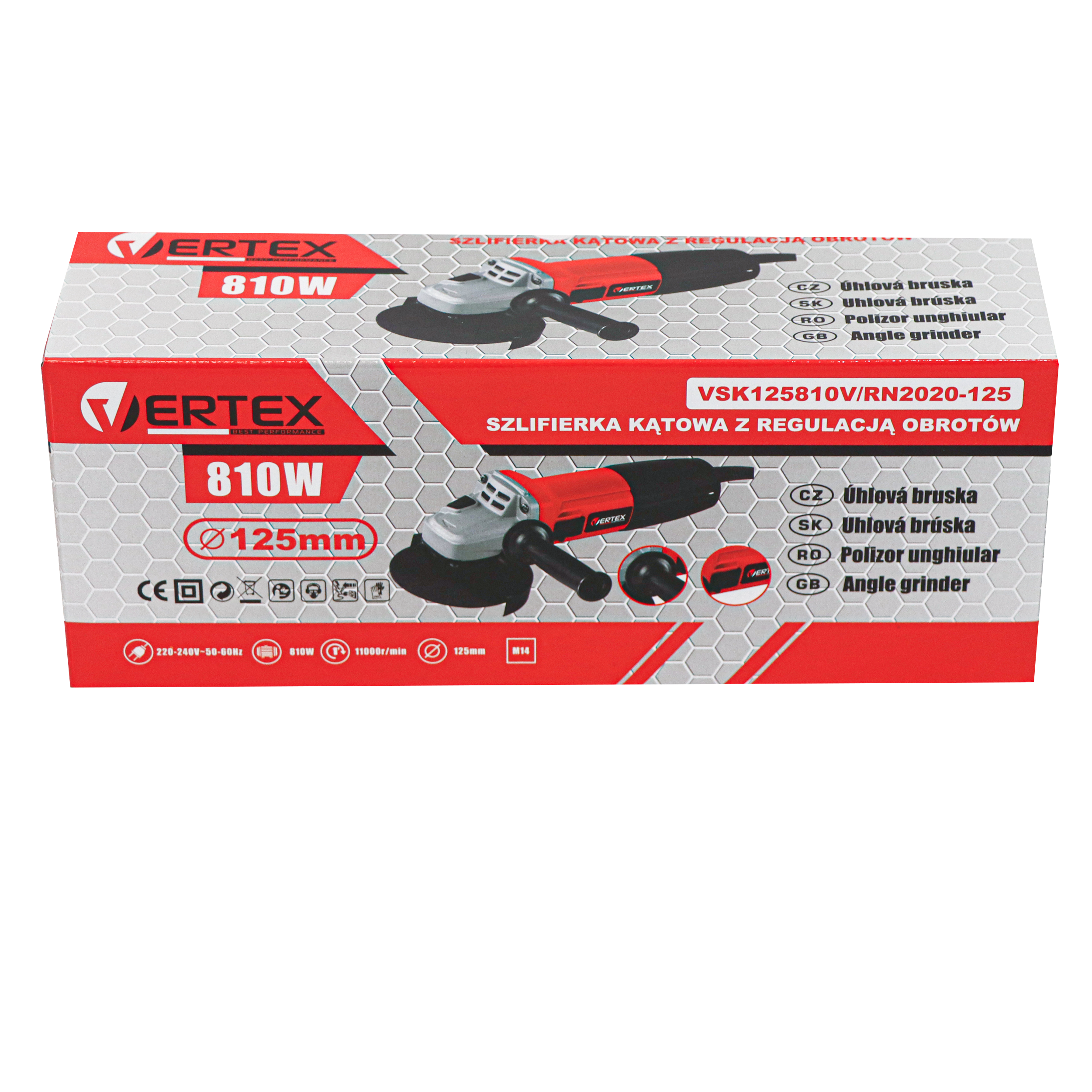 Szlifierka kątowa przewodowa z regulacją obrotów VSK125810 125 mm 810W - 7