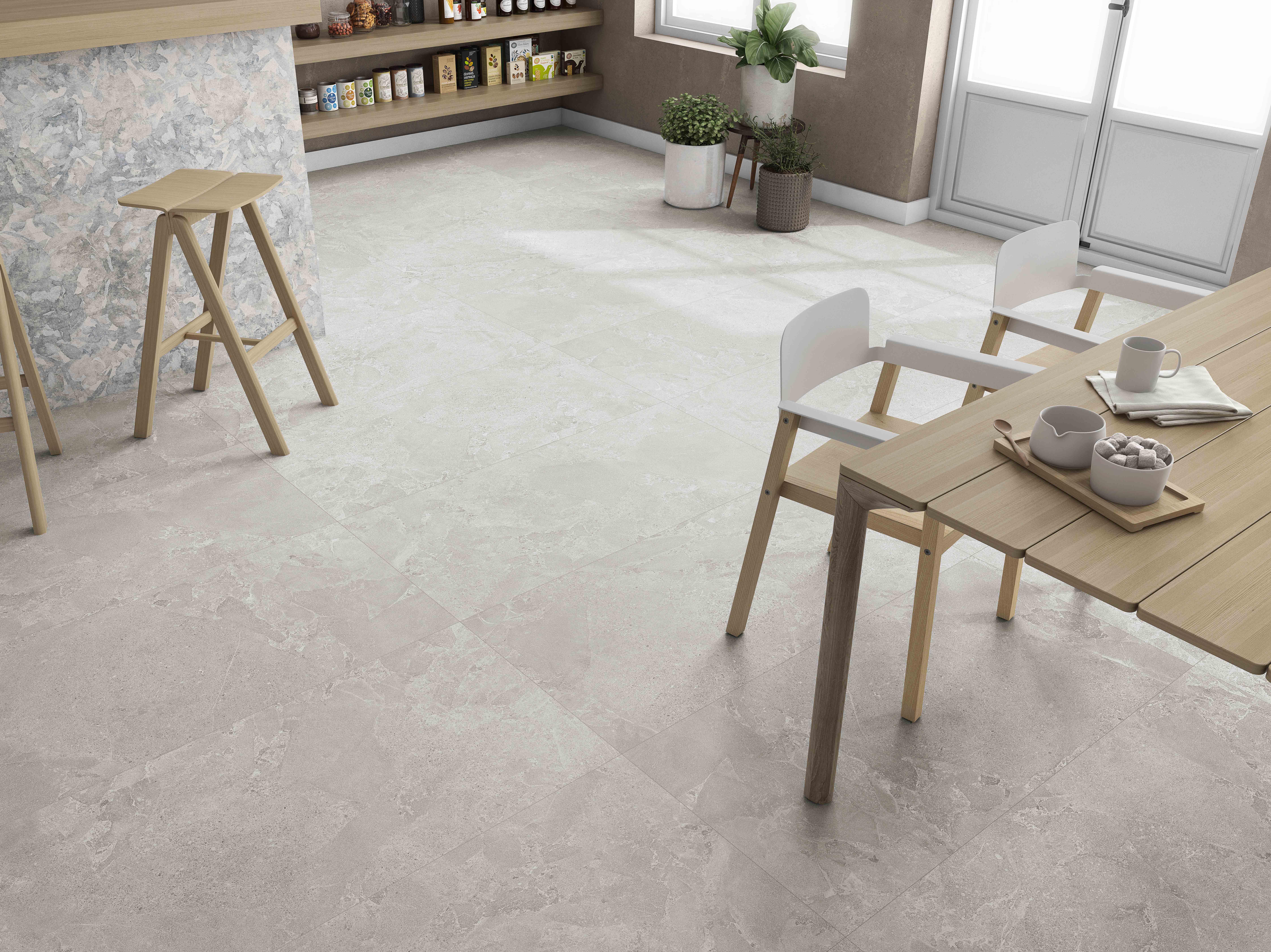 Suelo porcelánico sandtech efecto cemento gris 60.5x60 cm c2 roca tiles