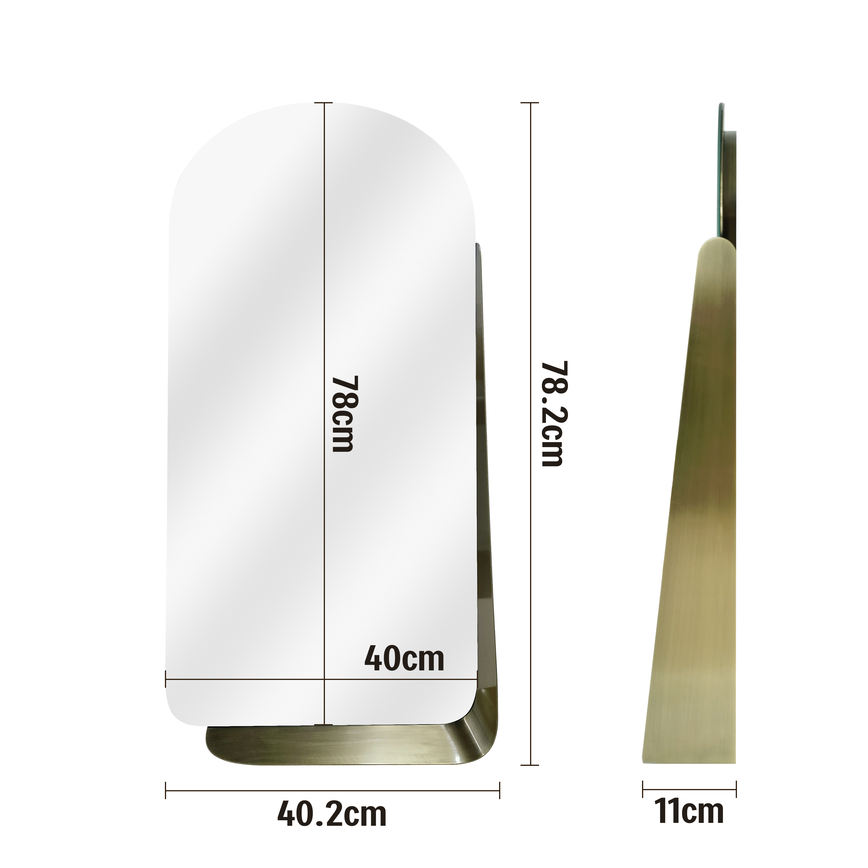 Espelho Brilia 40x78cm latao Inspire - 9