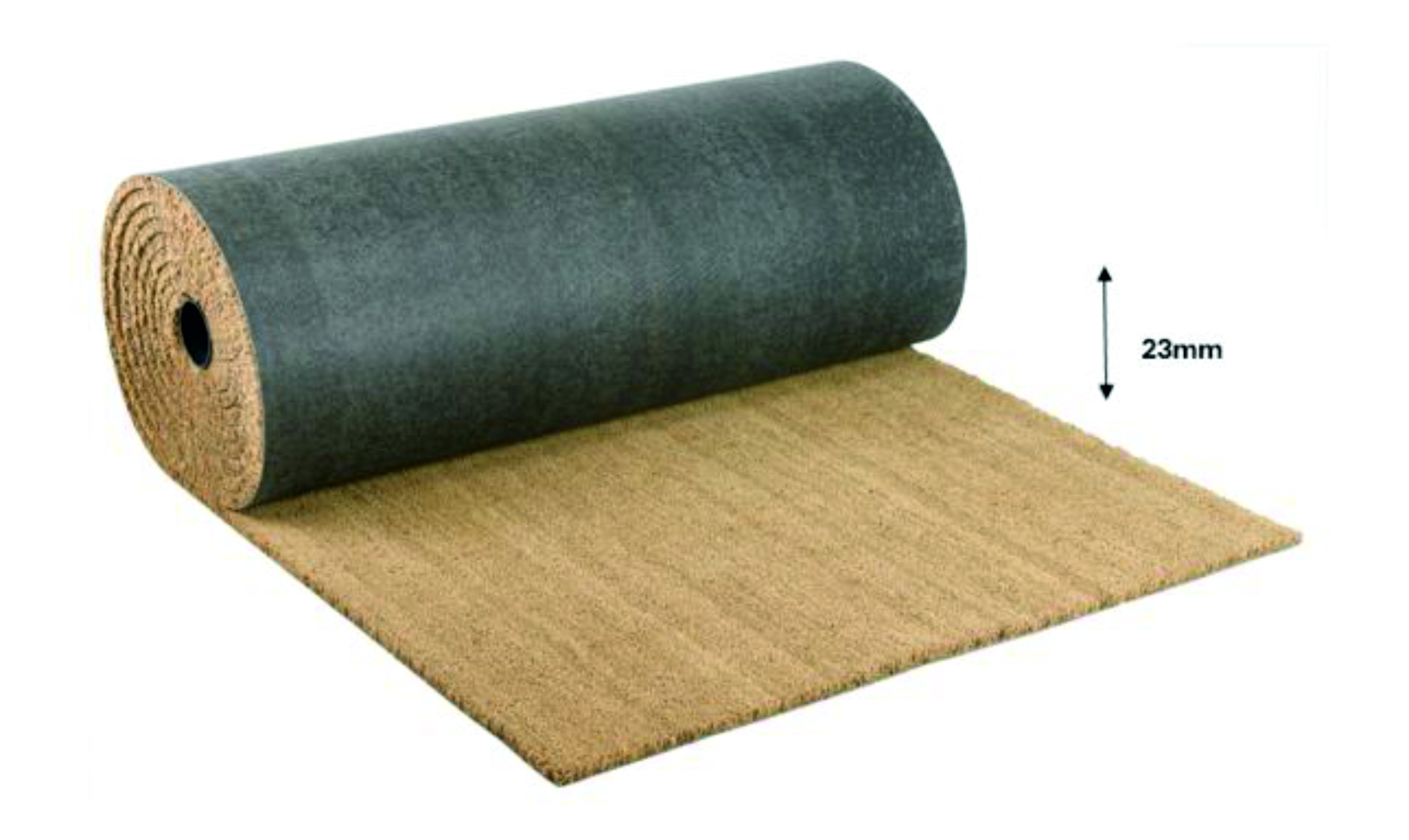 Felpudo de coco natural 23 mm 140 cm, largo a medida