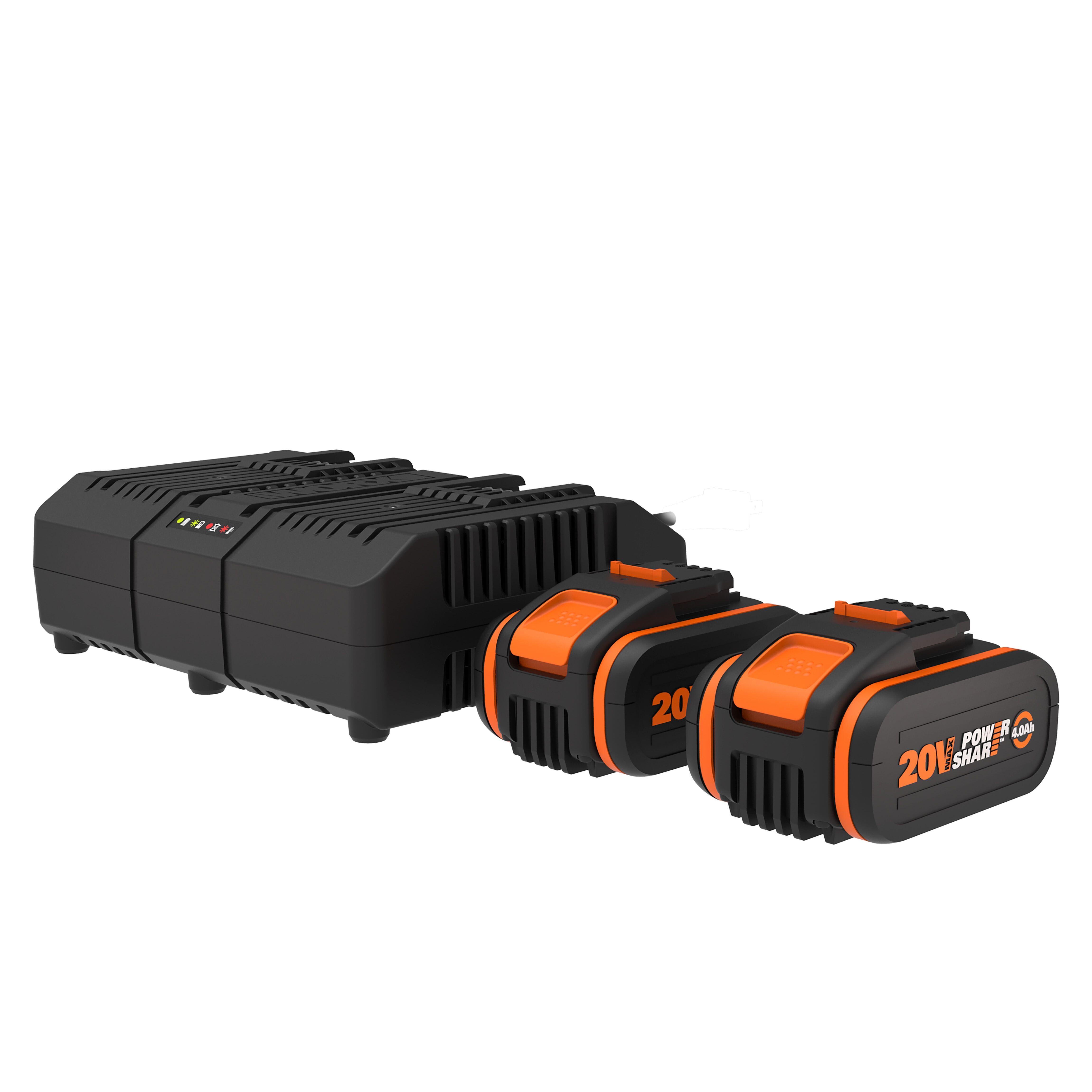 Pack Carregador + 2 baterias CARREGADOR DUPLO 40V + 2 BATERIAS 4AH WA3611 - 9