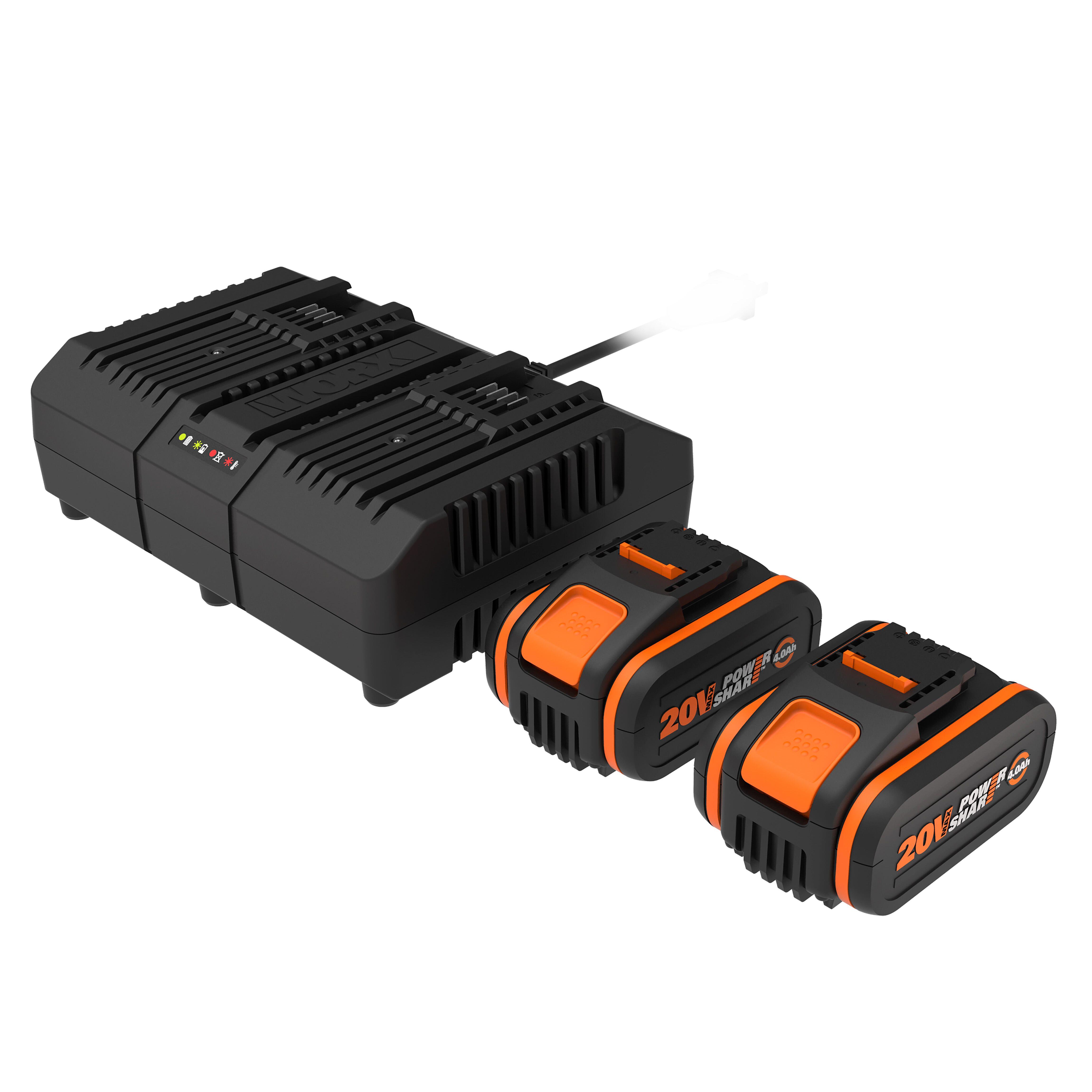 Pack Carregador + 2 baterias CARREGADOR DUPLO 40V + 2 BATERIAS 4AH WA3611 - 7