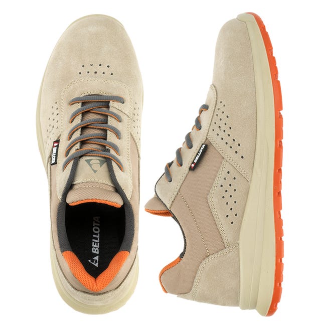 Sapato de segurança bege S1P tamanho 42 Bellota Core Leroy Merlin