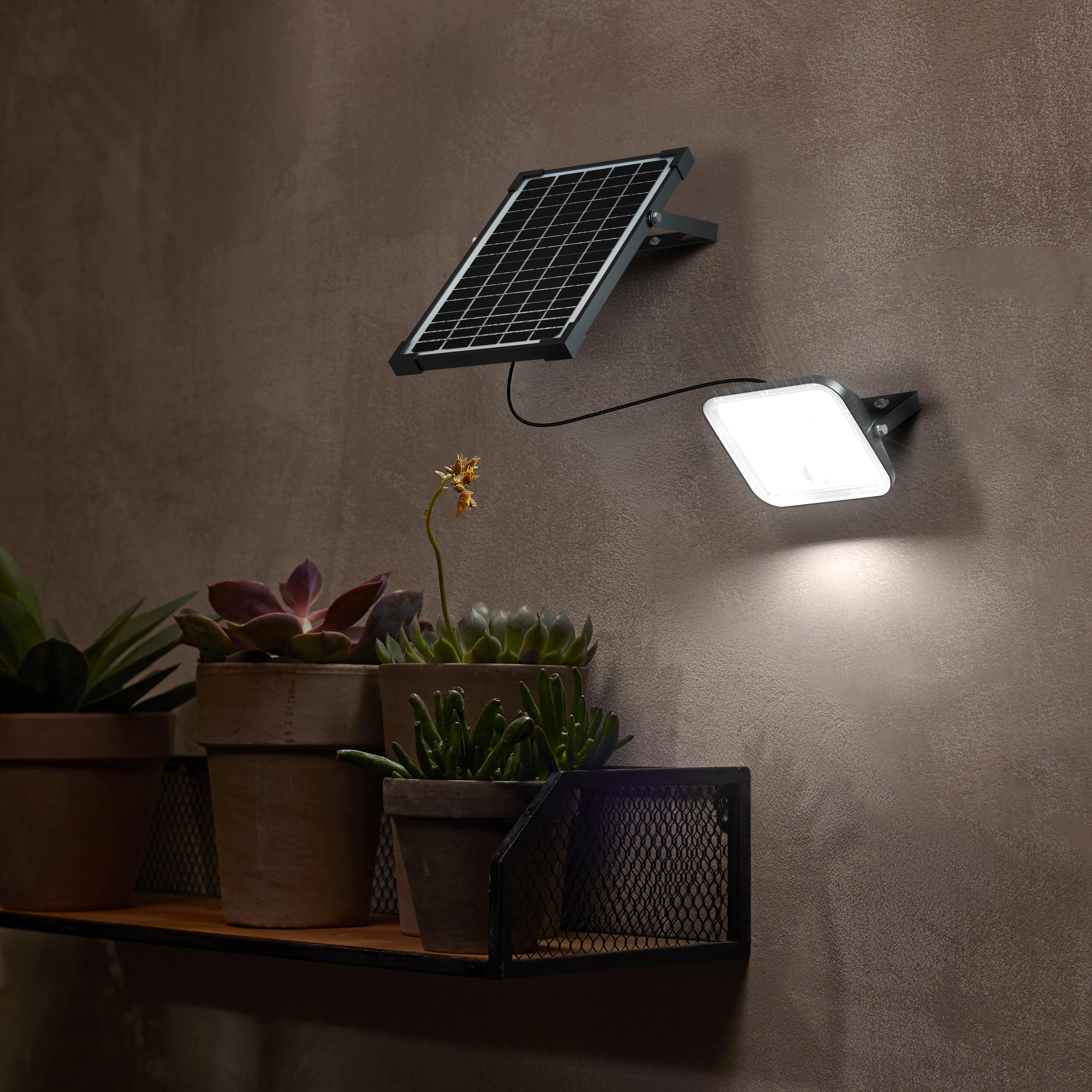 Projetor solar Pir 5000 lm 6500K ip65 preto Inspire - 11