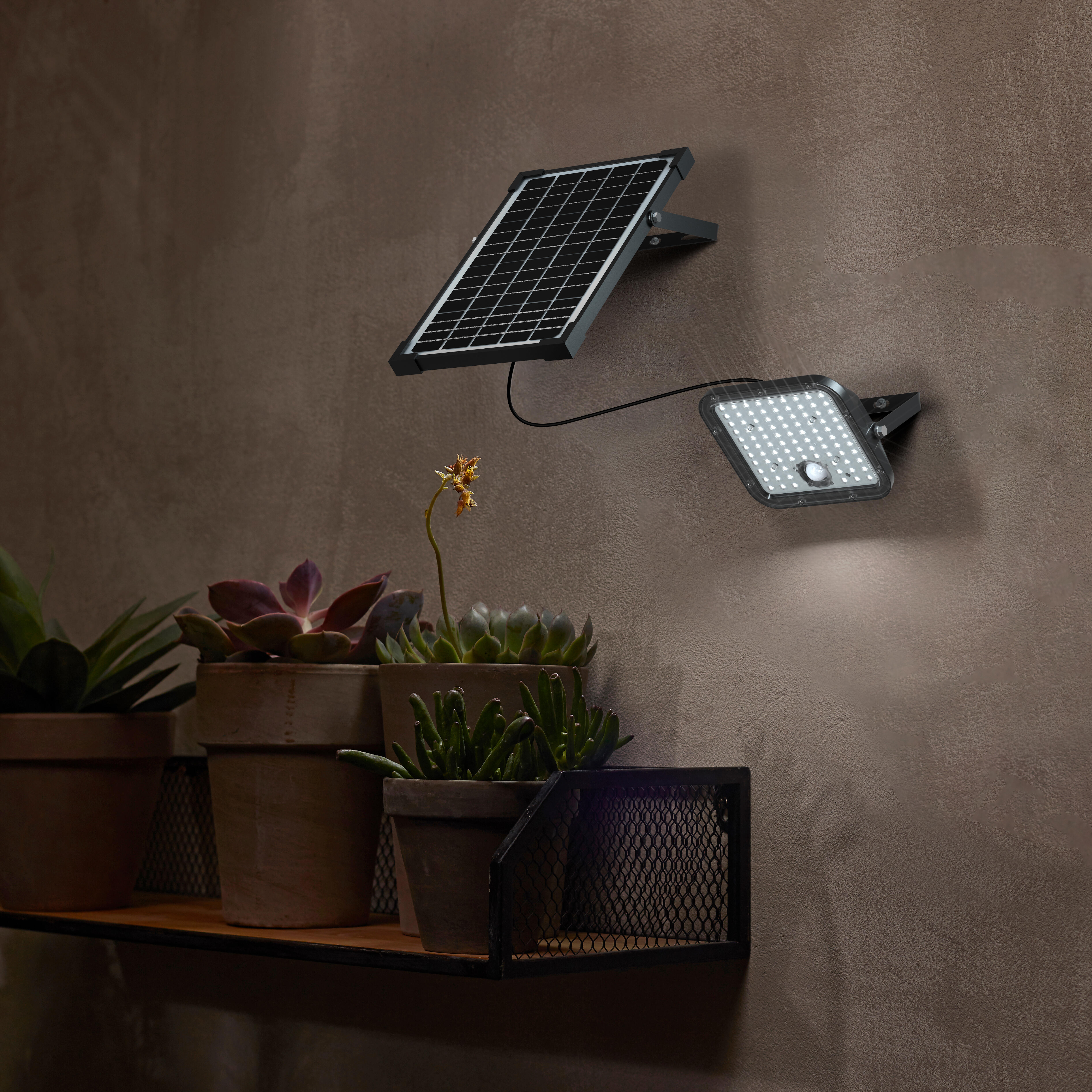 Projetor solar Pir 5000 lm 6500K ip65 preto Inspire - 4