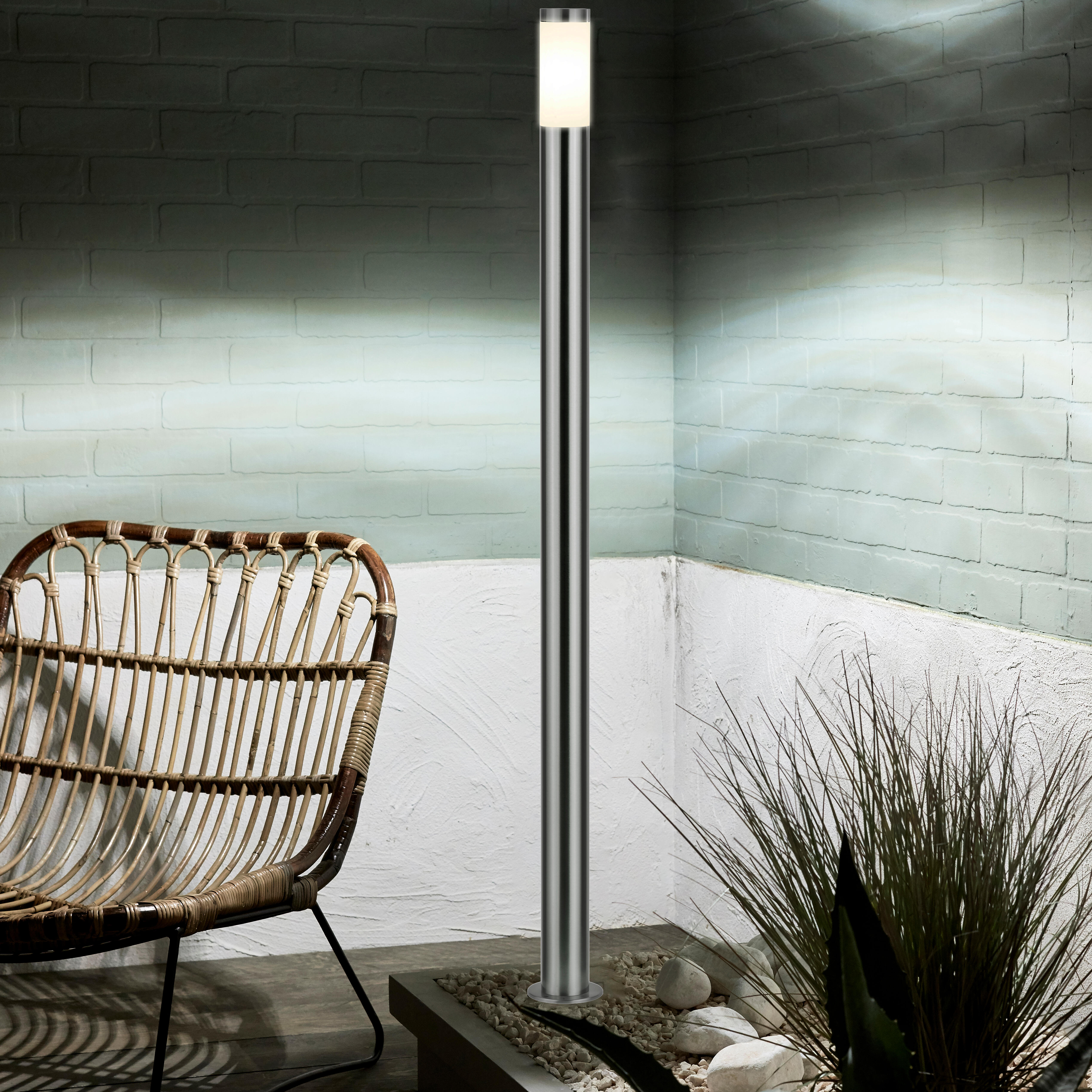 Inspire  Farola De Jardín Exterior E27 Bergen 200 Cm Resistencia Ip44 Gris , Leroy Merlin