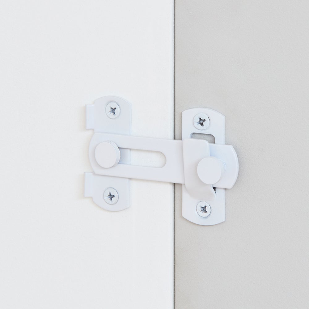 Loquet plat pour porte coulissante LINEA BERTOMANI inox blanc mat ...