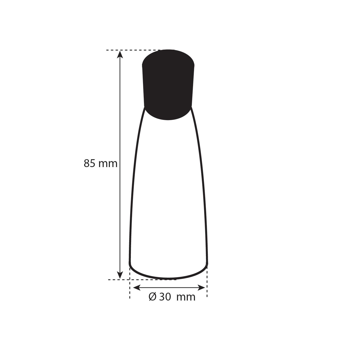 Butée de porte magnétique LINEA BERTOMANI effet bois, ⌀3 x L.8.5 x H.3 cm - 3