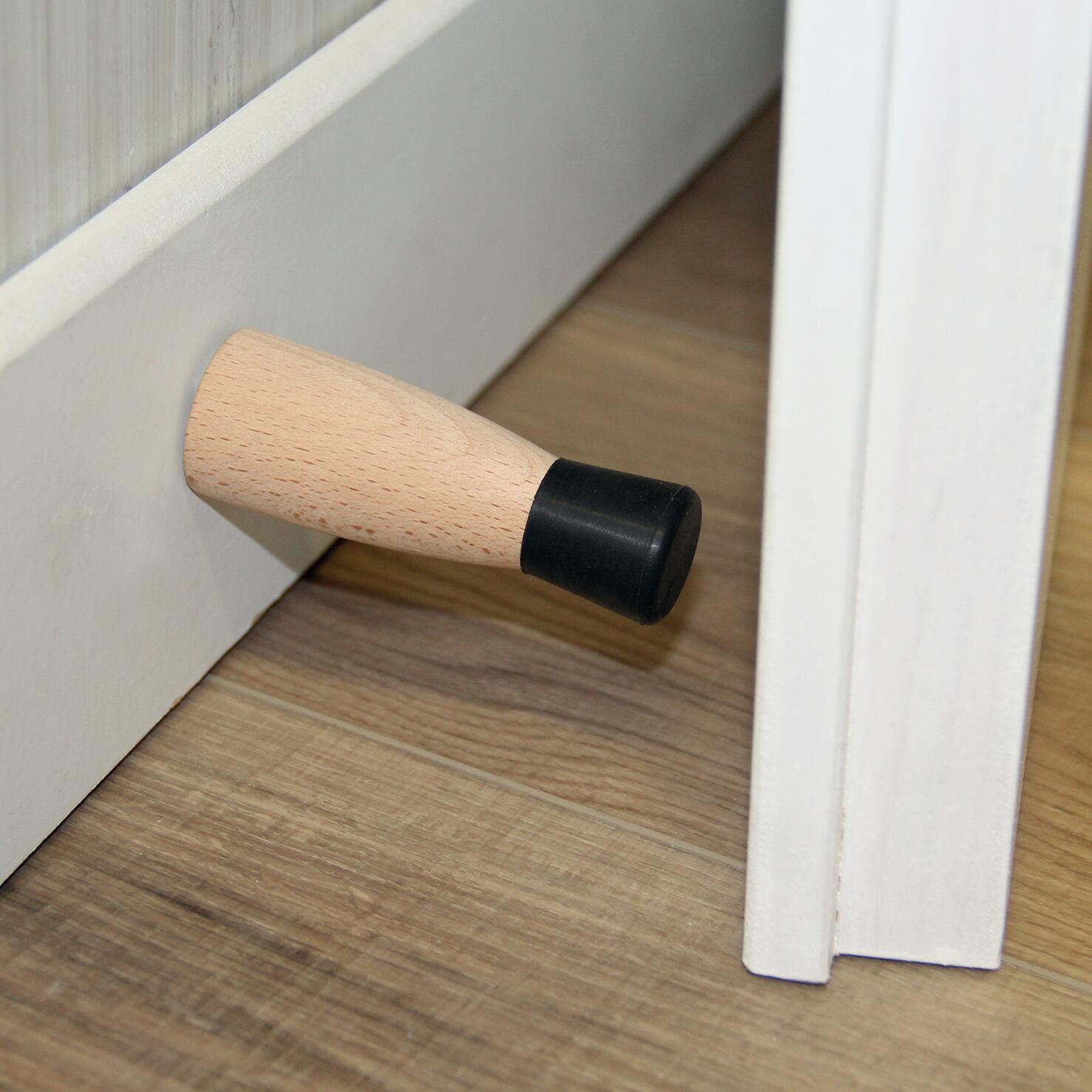 Butée de porte magnétique LINEA BERTOMANI effet bois, ⌀3 x L.8.5 x H.3 cm - 2