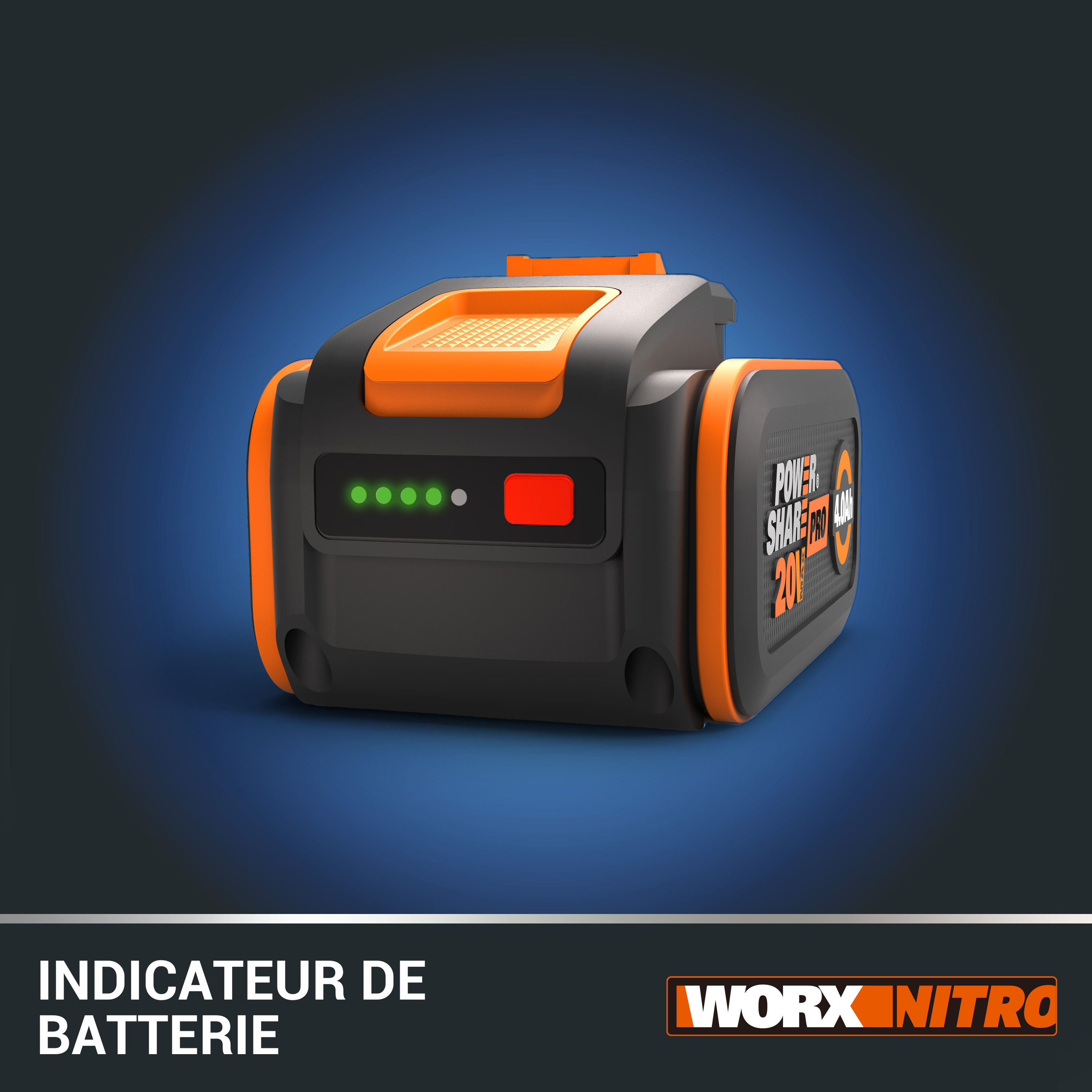 Batterie WORX, 20 V, 4 Ah Wa3644 lithium-ion - 4
