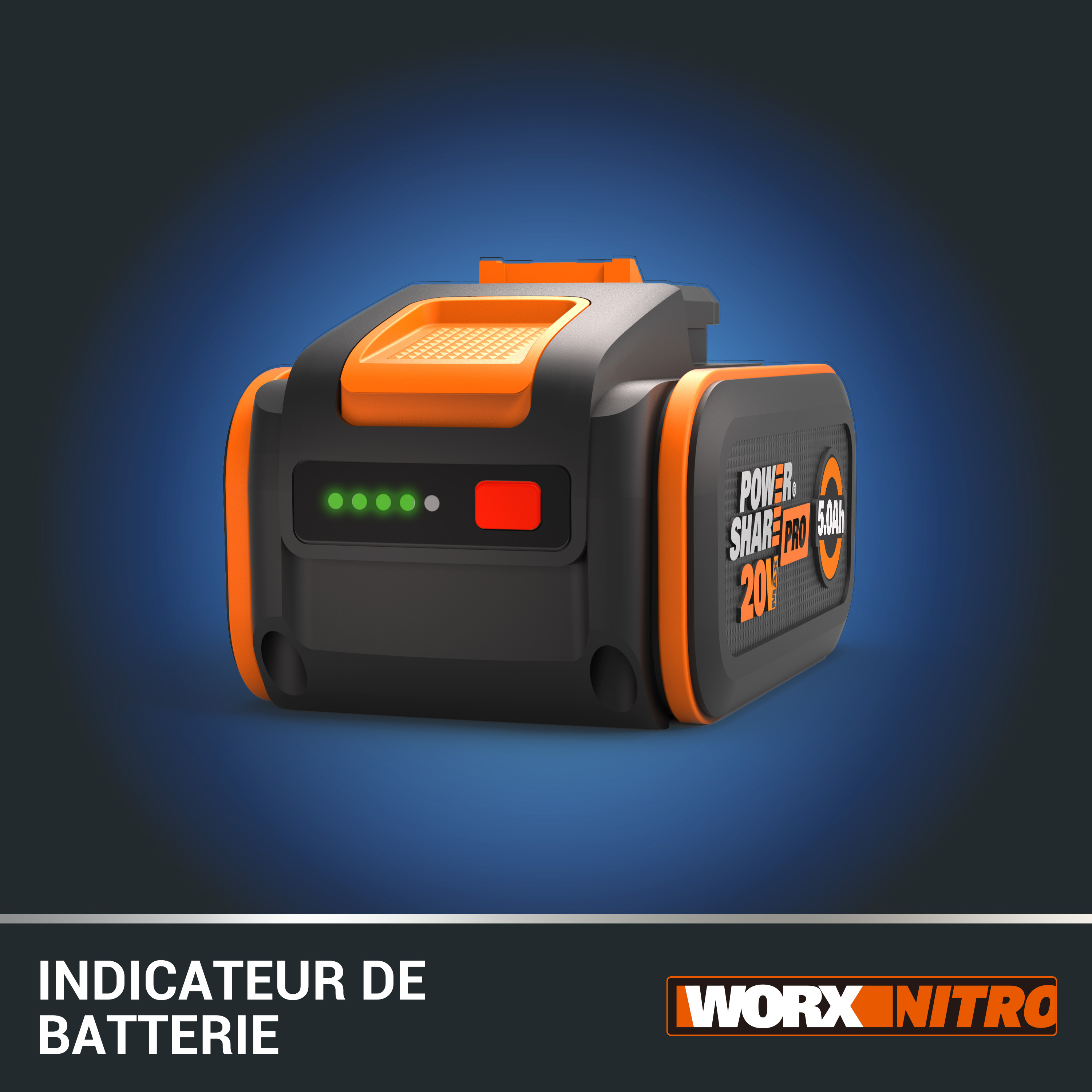 Batterie WORX, 20 V, 5 Ah Wa3645 lithium-ion - 4