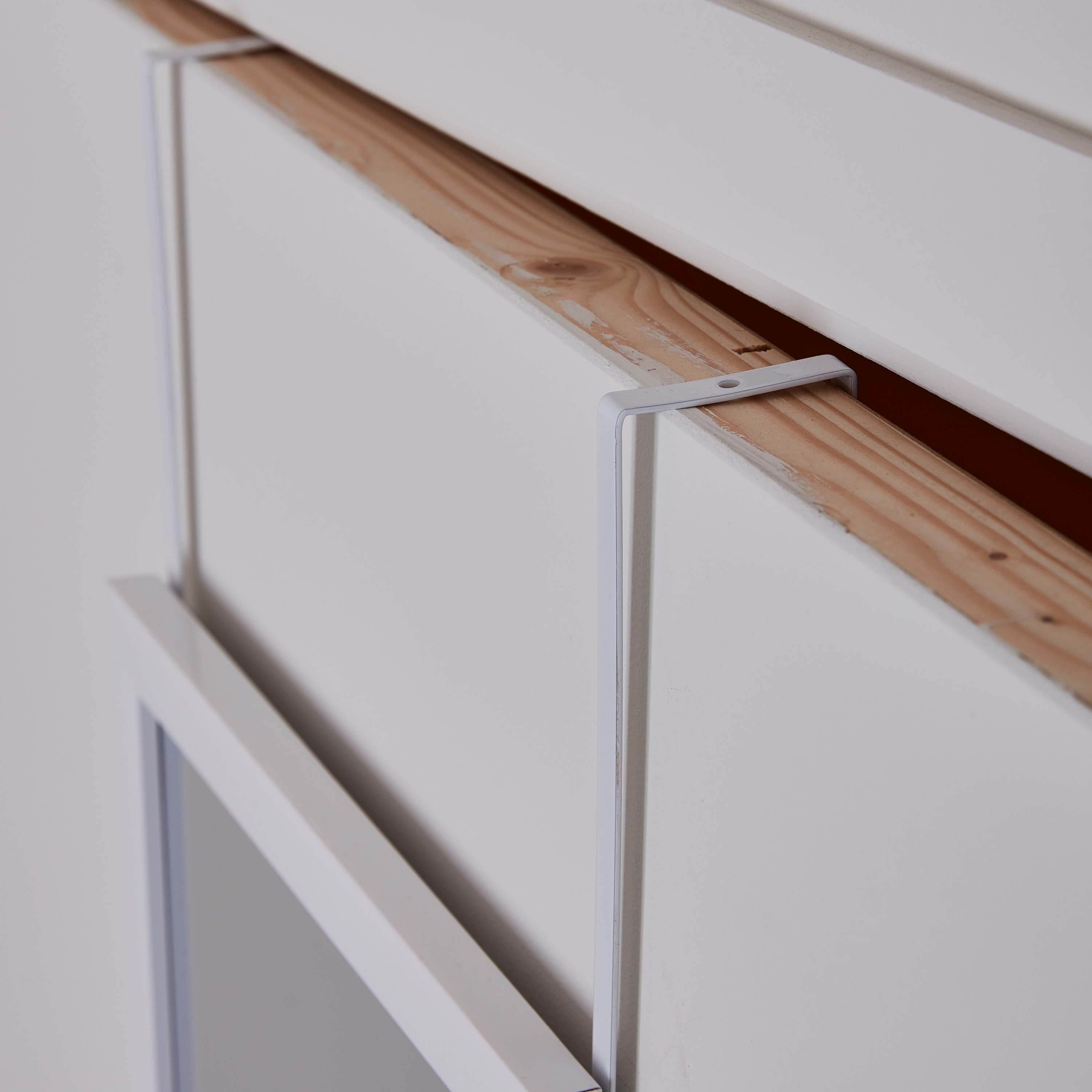 Espejo enmarcado para puerta rectangular poliestireno blanco brillante INSPIRE de 30 x120 cm - 4