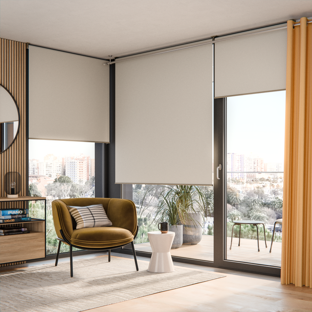 Estore de rolo blackout Bossa Moon Inspire 150 x 250cm castanho
