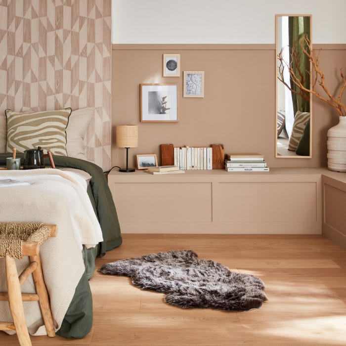 Espejo enmarcado rectangular Natural Wood