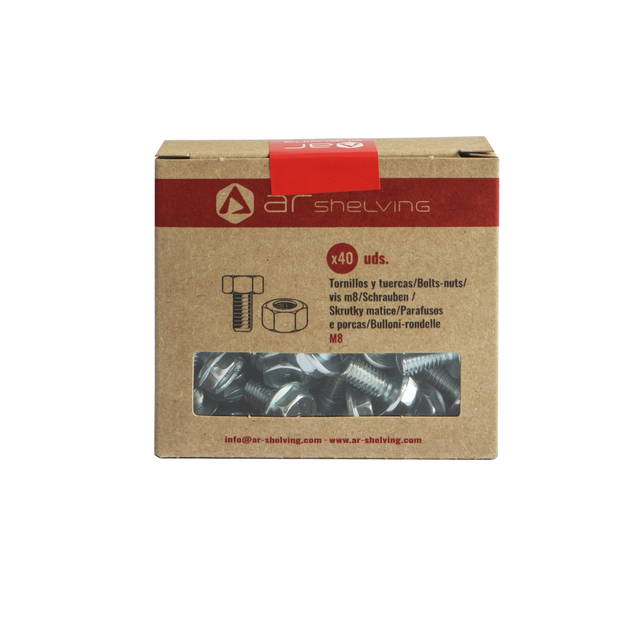 Kit De 40 Tornillos de acero cabeza hexagonal