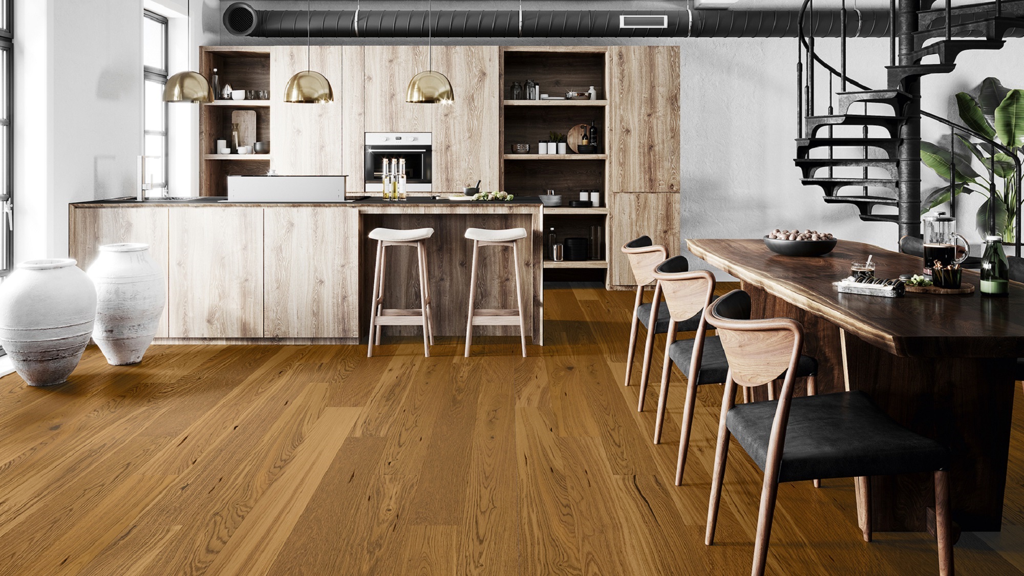 Parquet flotante madeira de roble de 220x18cm