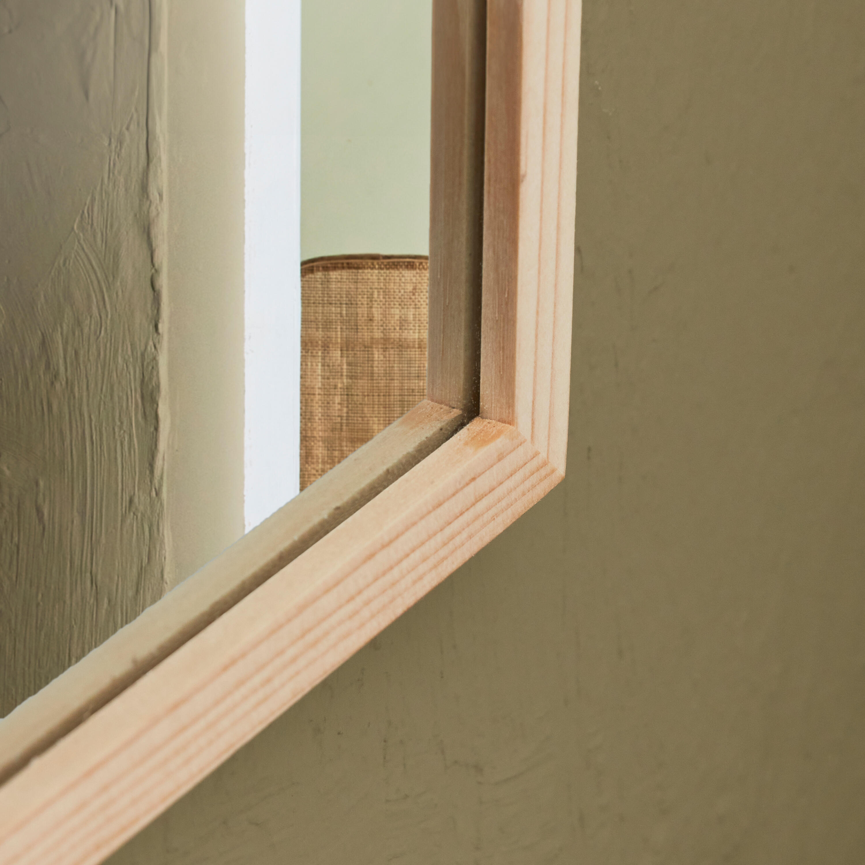 Espelho madeira natural 30x30cm Inspire - 7