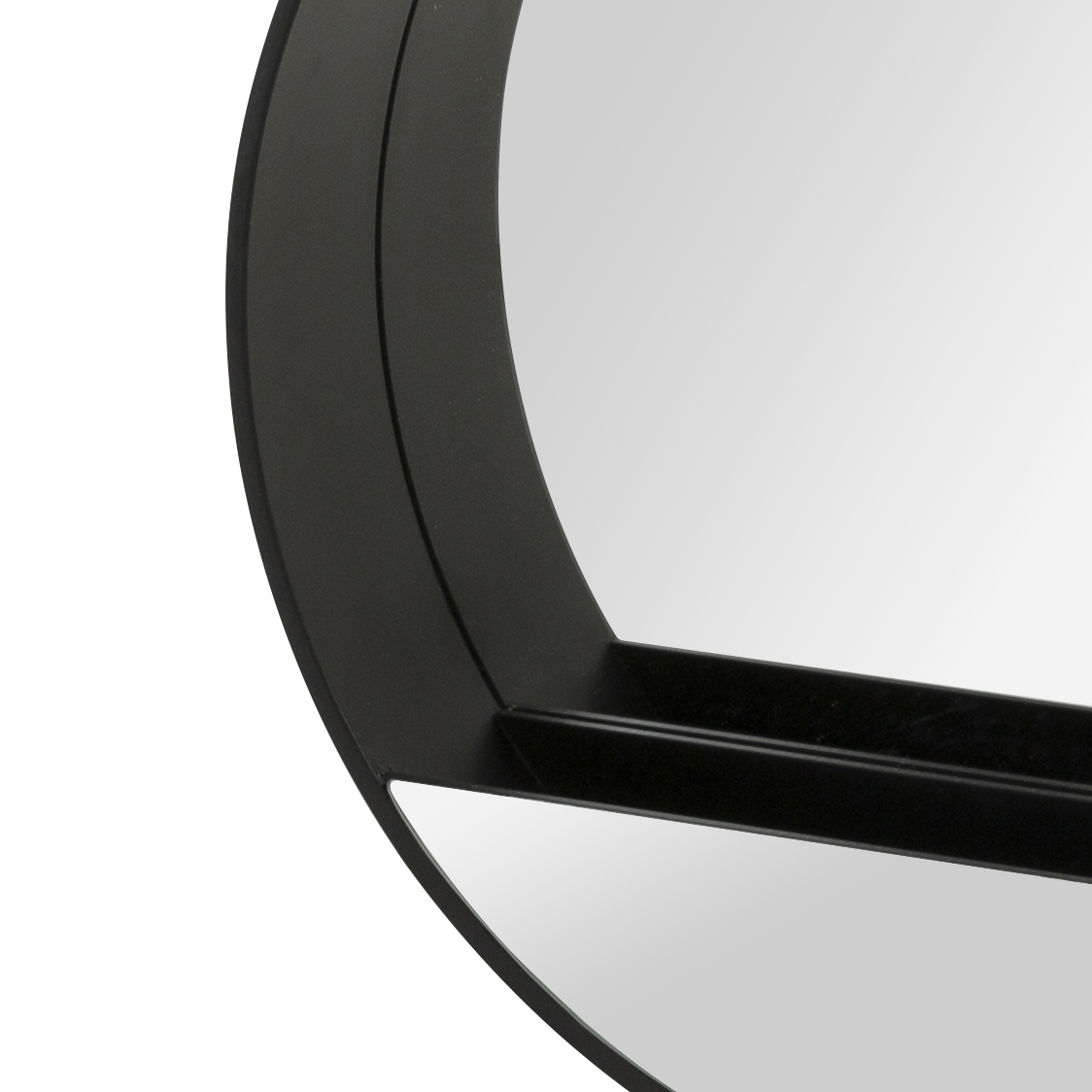 Miroir rond mdf noir Nordik tableto INSPIRE diam.55 cm - 4