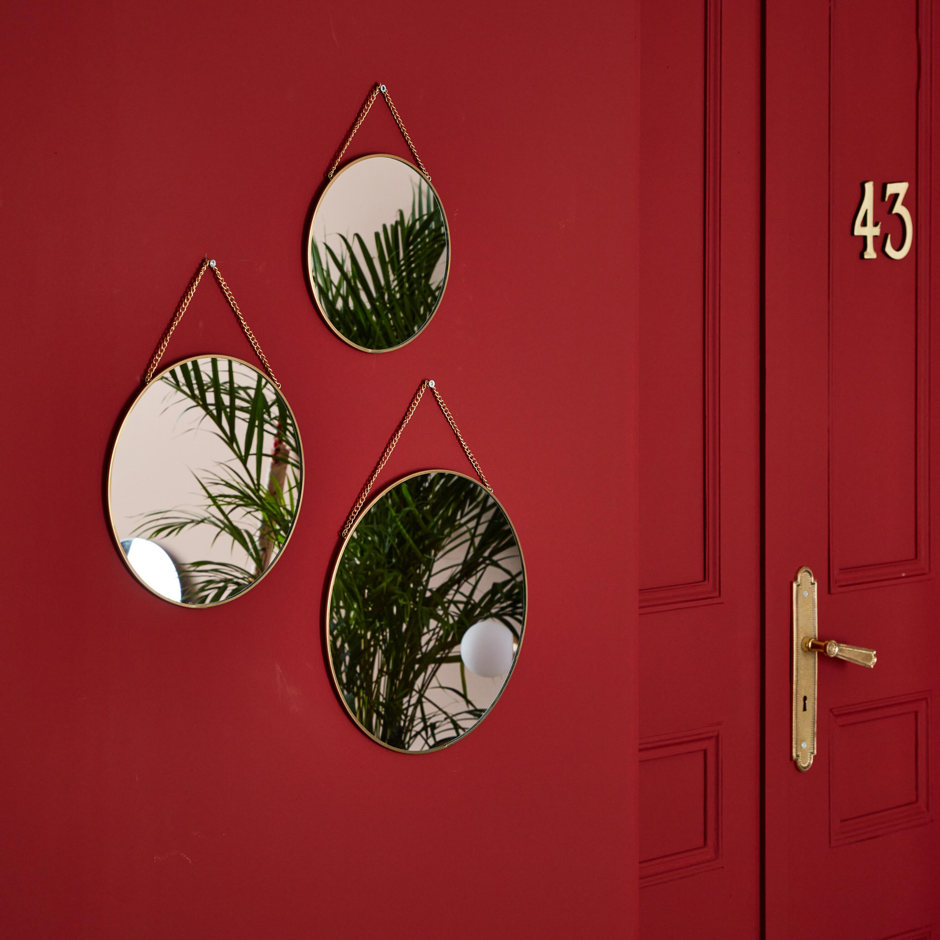 Miroir rond aluminium doré Rond INSPIRE diam.29 cm - 3