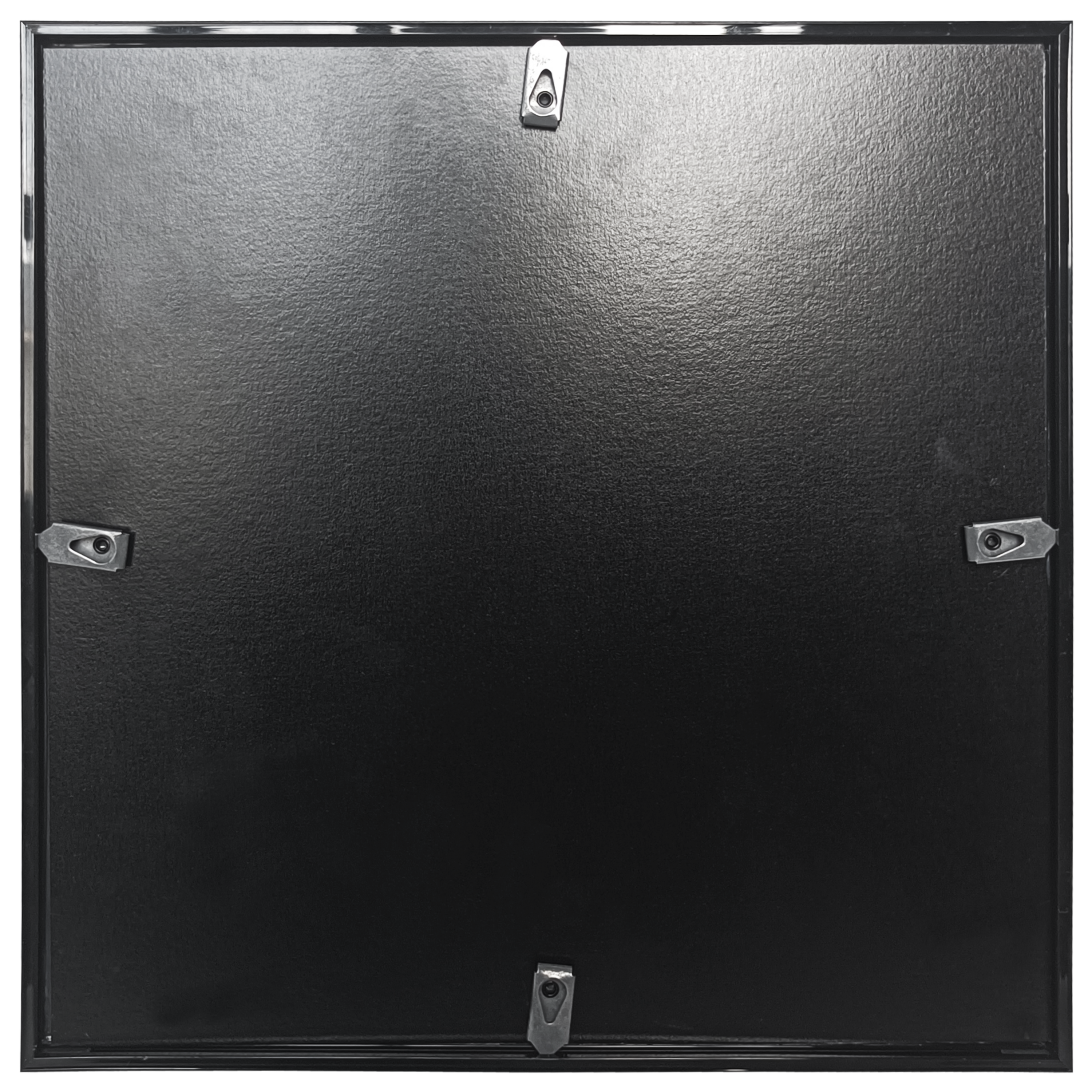 Espejo enmarcado de pared cuadrado Lila PVC negro brillante INSPIRE de 30 cm - 8