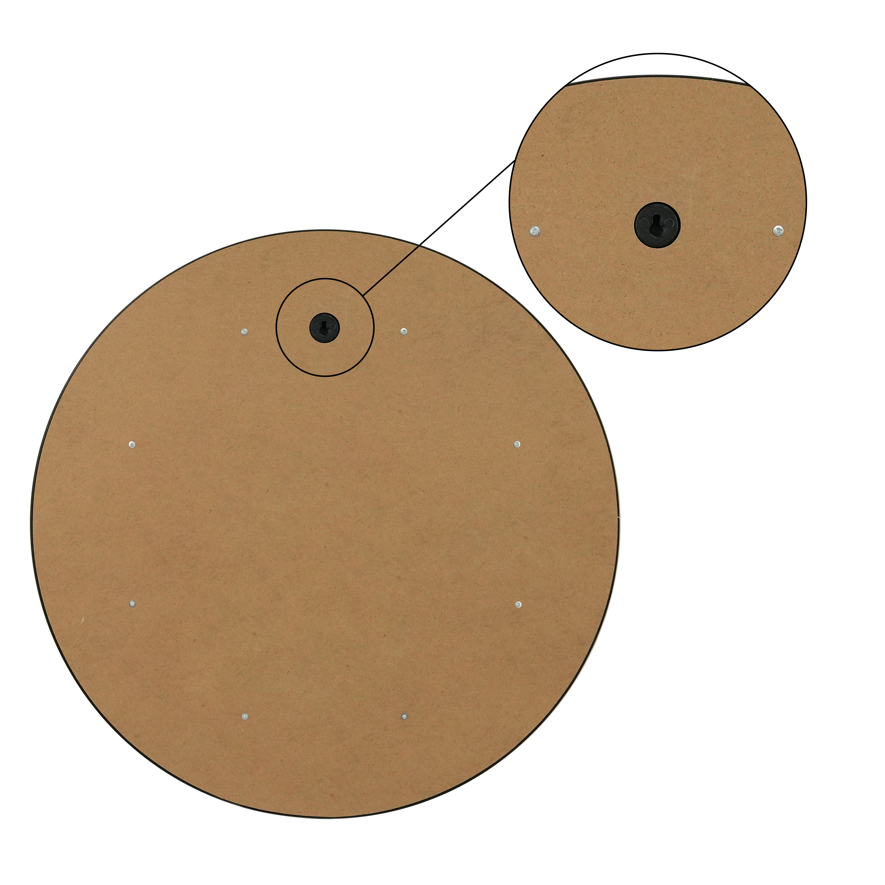 Specchio CURL tondo nero Ø 55 cm INSPIRE - 6