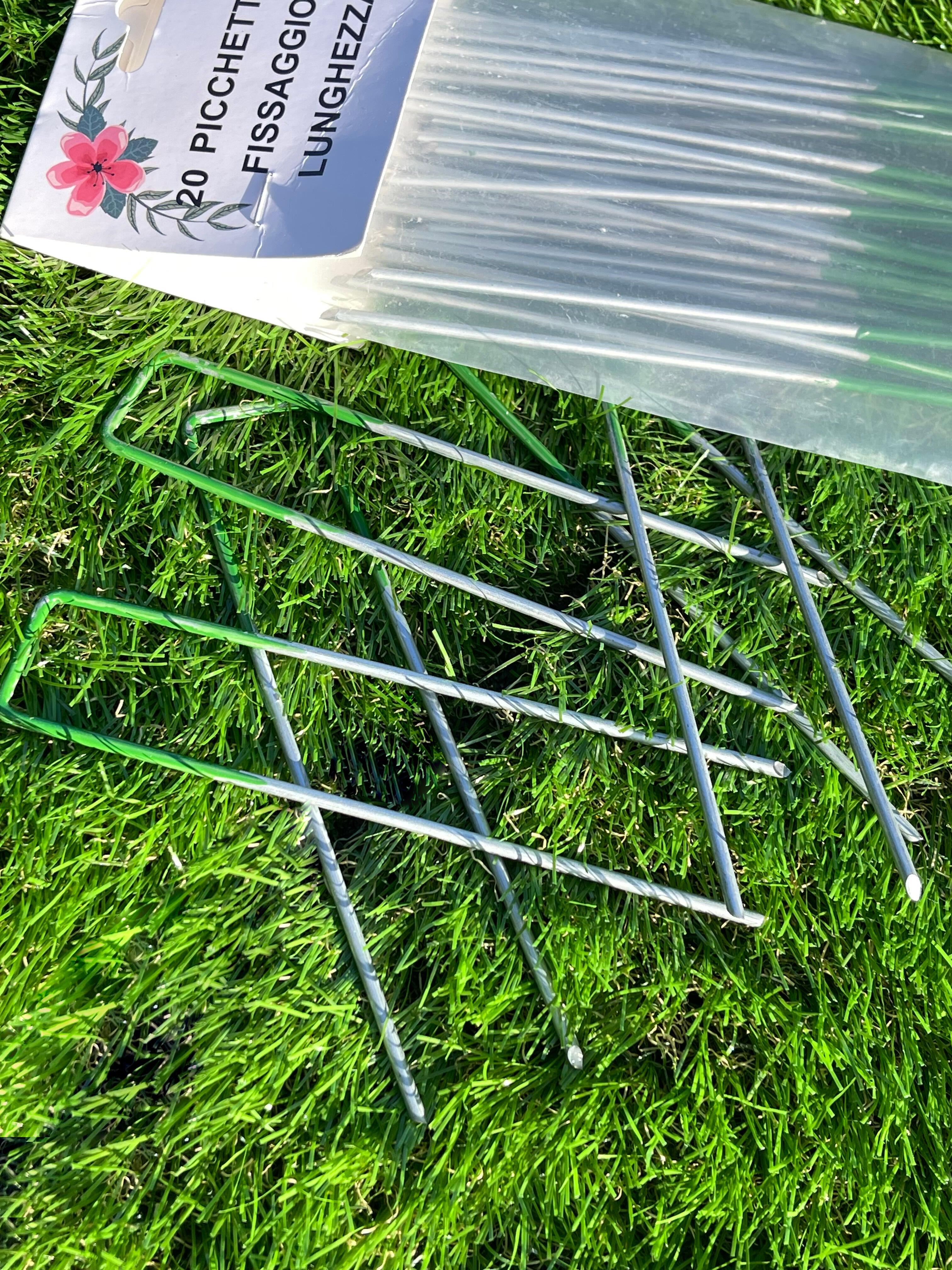 Graffa a U per fissaggio in acciaio verde L 0.15 m, 20 pezzi - 7