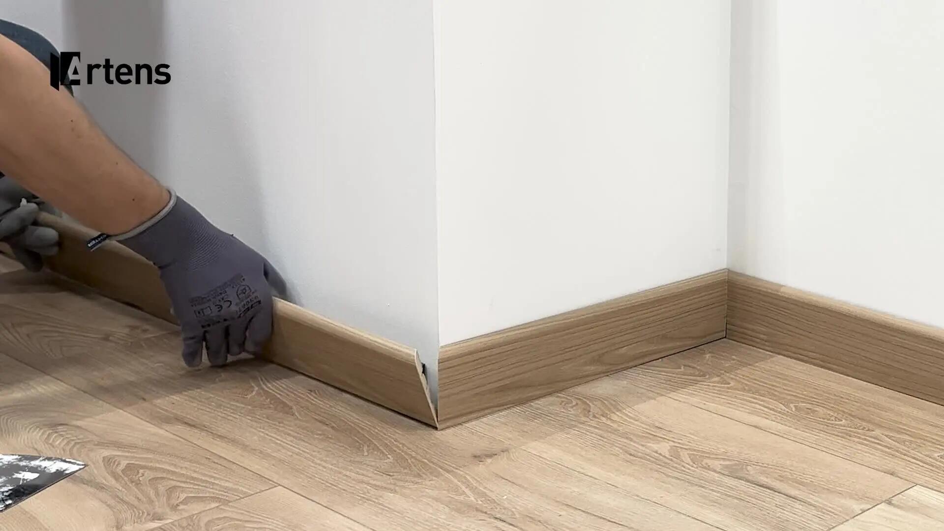Rodapié  de mdf de 240x7.8cm marron  NAT375 ARTENS - 3