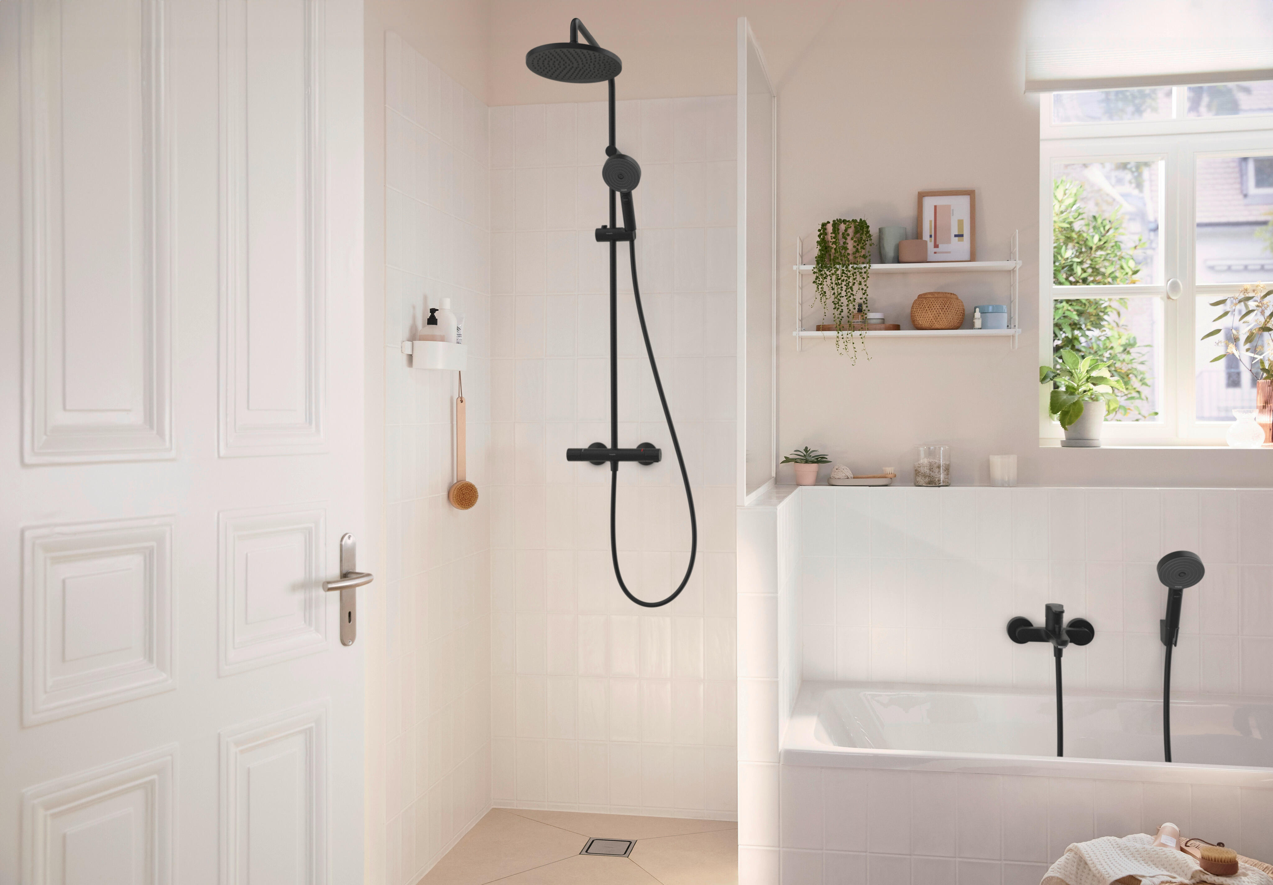Colonne de douche avec robinet HANSGROHE Stamis eco noir mat - 4