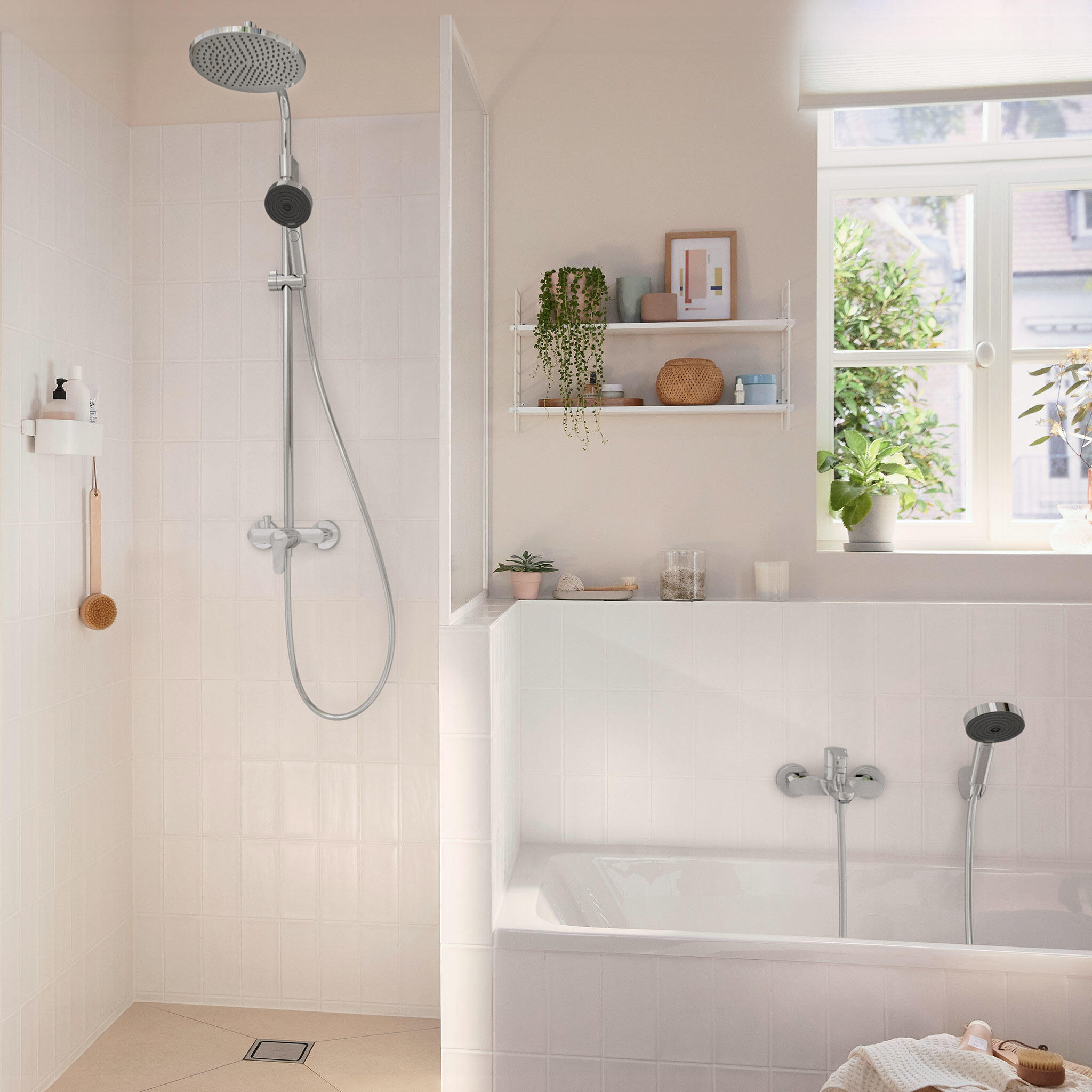 Colonne de douche mitigeur mécanique 3 jet(s) chrome Stamis eco HANSGROHE - 4