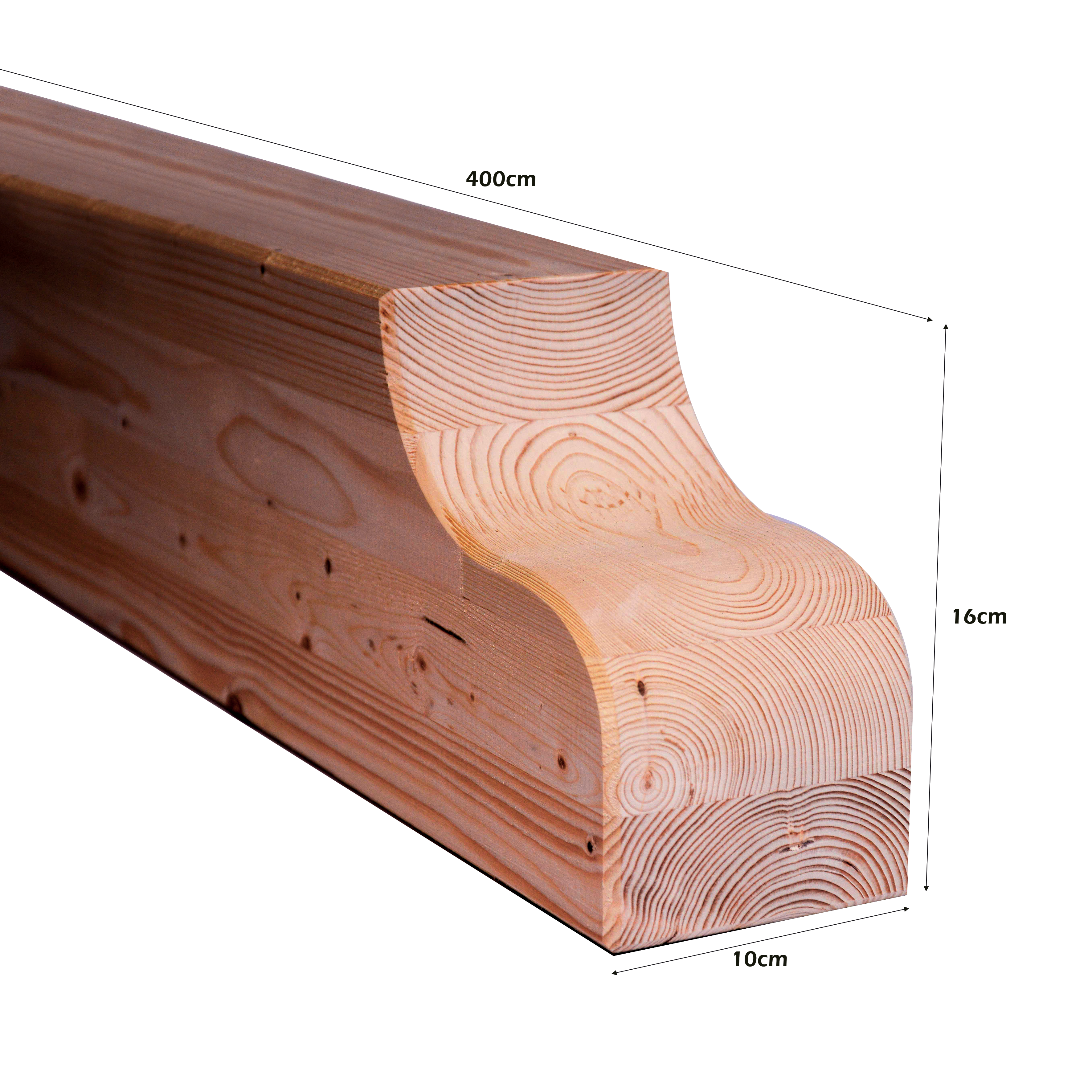 Trave In Legno Lamellare 10x16x200 Cm - Per Gazebo, Tettoie E Strutture Esterni