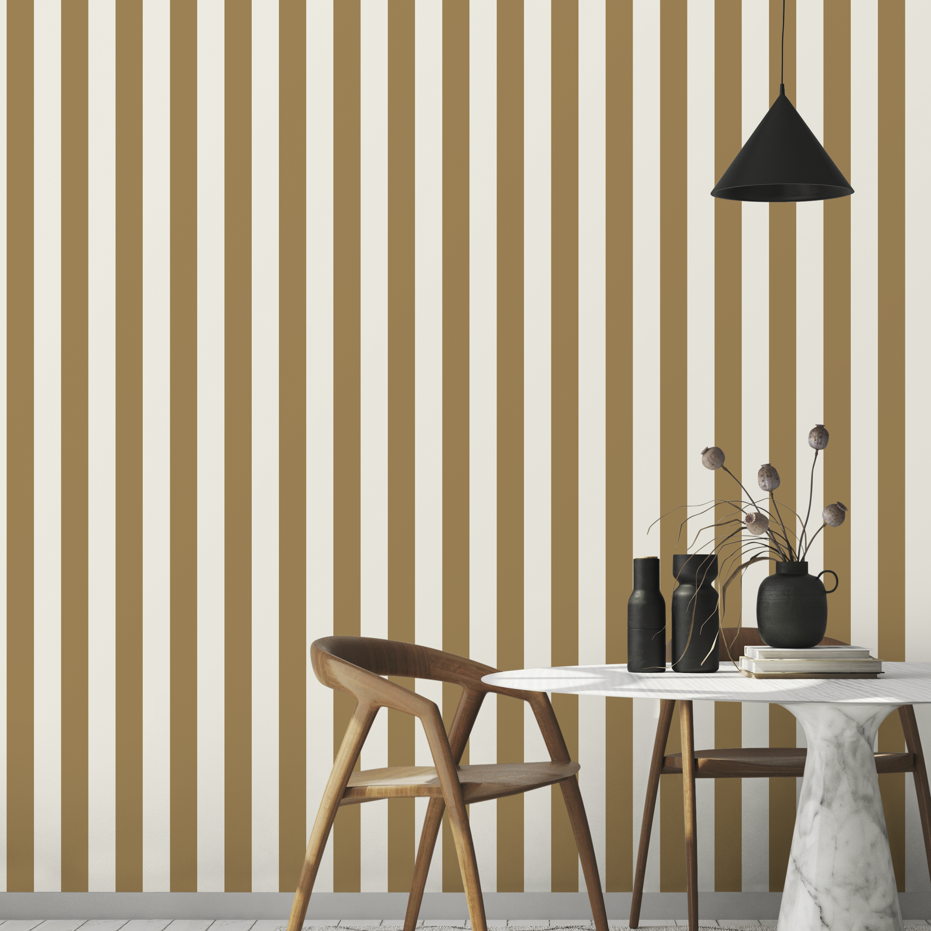 Papel pintado vinilo geométrico amarillo inspire