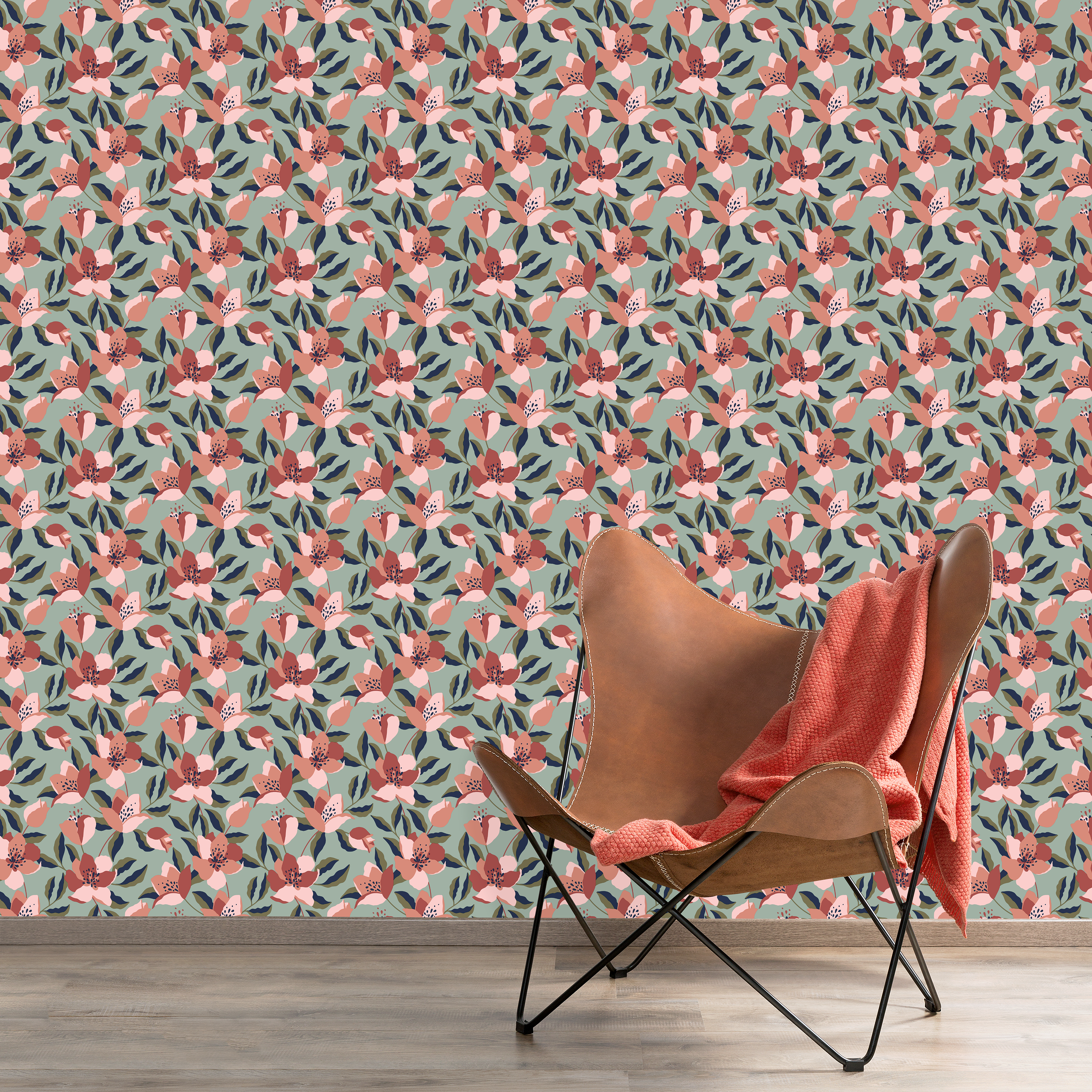 Carta da parati Inspire Foglie rosa, 53 cm x 10.05 m - 2