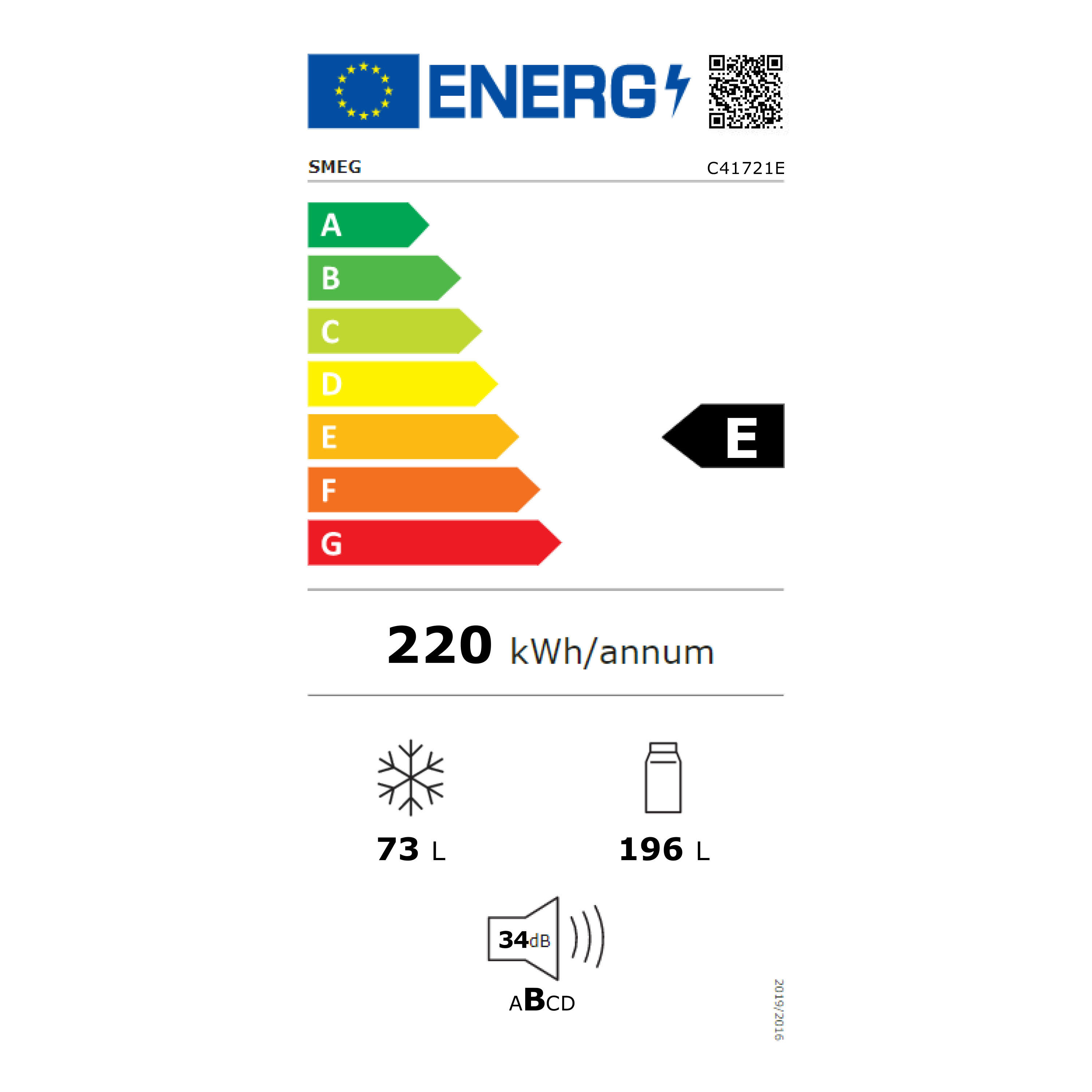 Réfrigérateur intégrable 2 portes 269L SMEG C41721E - 7