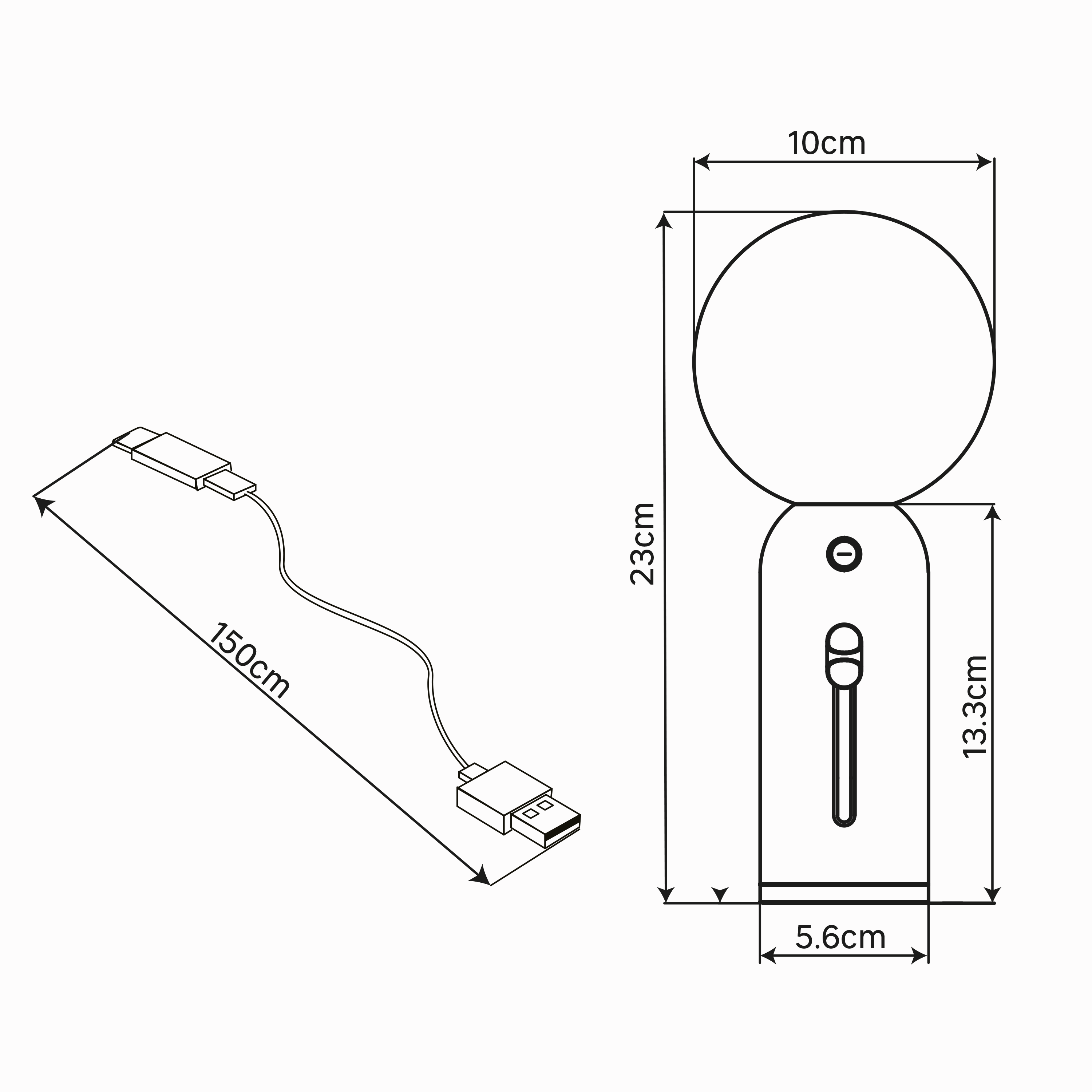 Lampa stołowa Lodi czerwona LED Inspire - 23