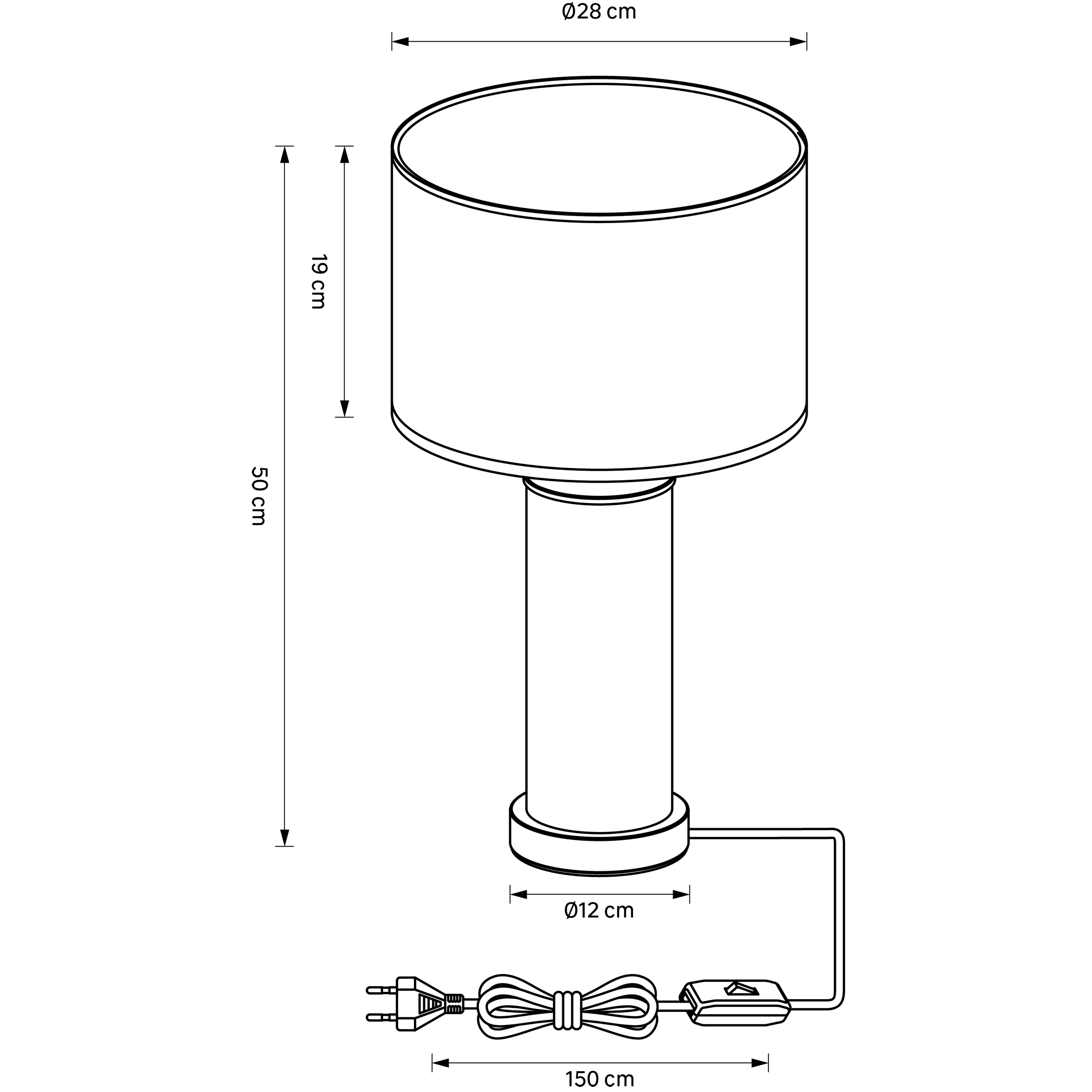 Lampe Mamio, verre, blanc, H.50 cm INSPIRE, E27 - 5