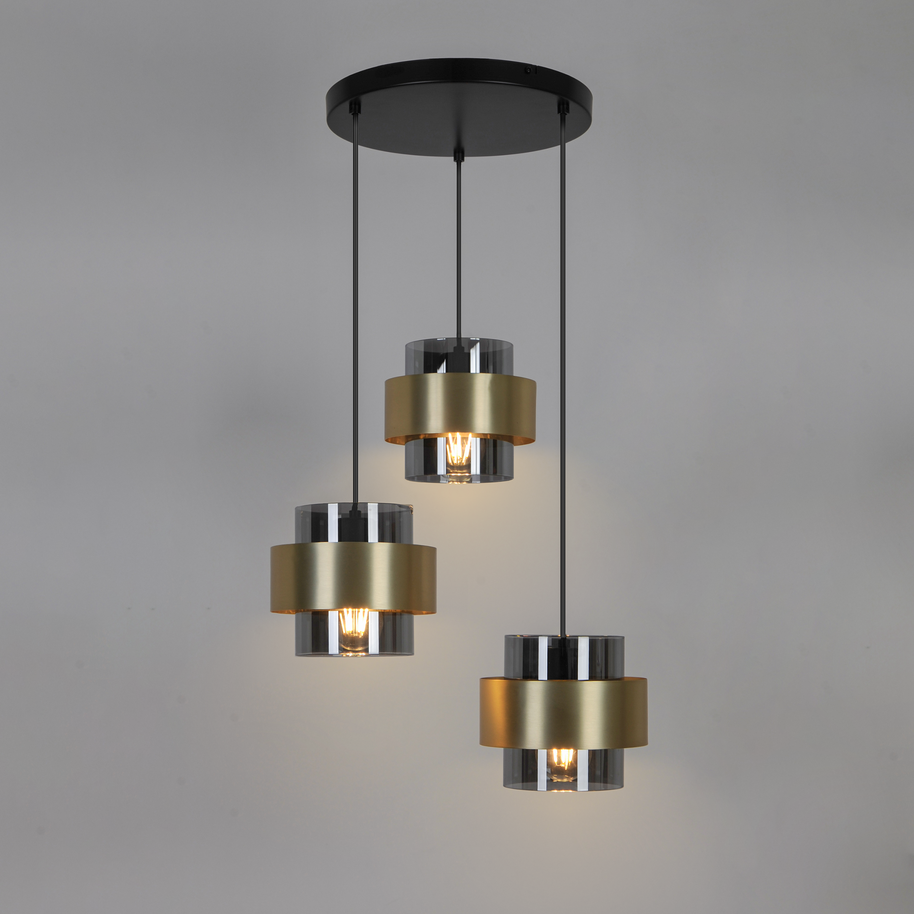 Lampa wisząca Croon czarno-złota 3 x E27 Inspire - 9