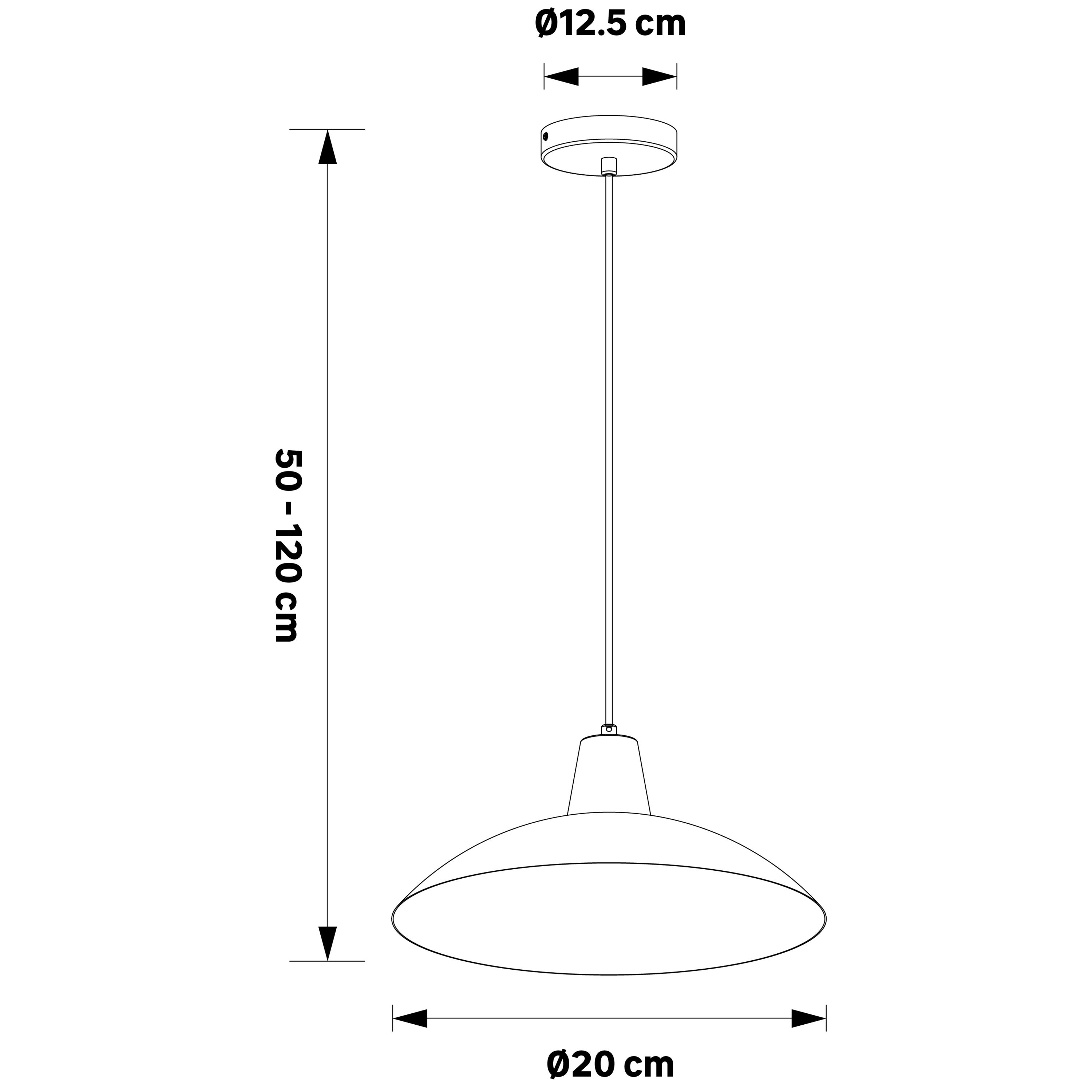 Lampa wisząca Utea czarna E27 Inspire - 11