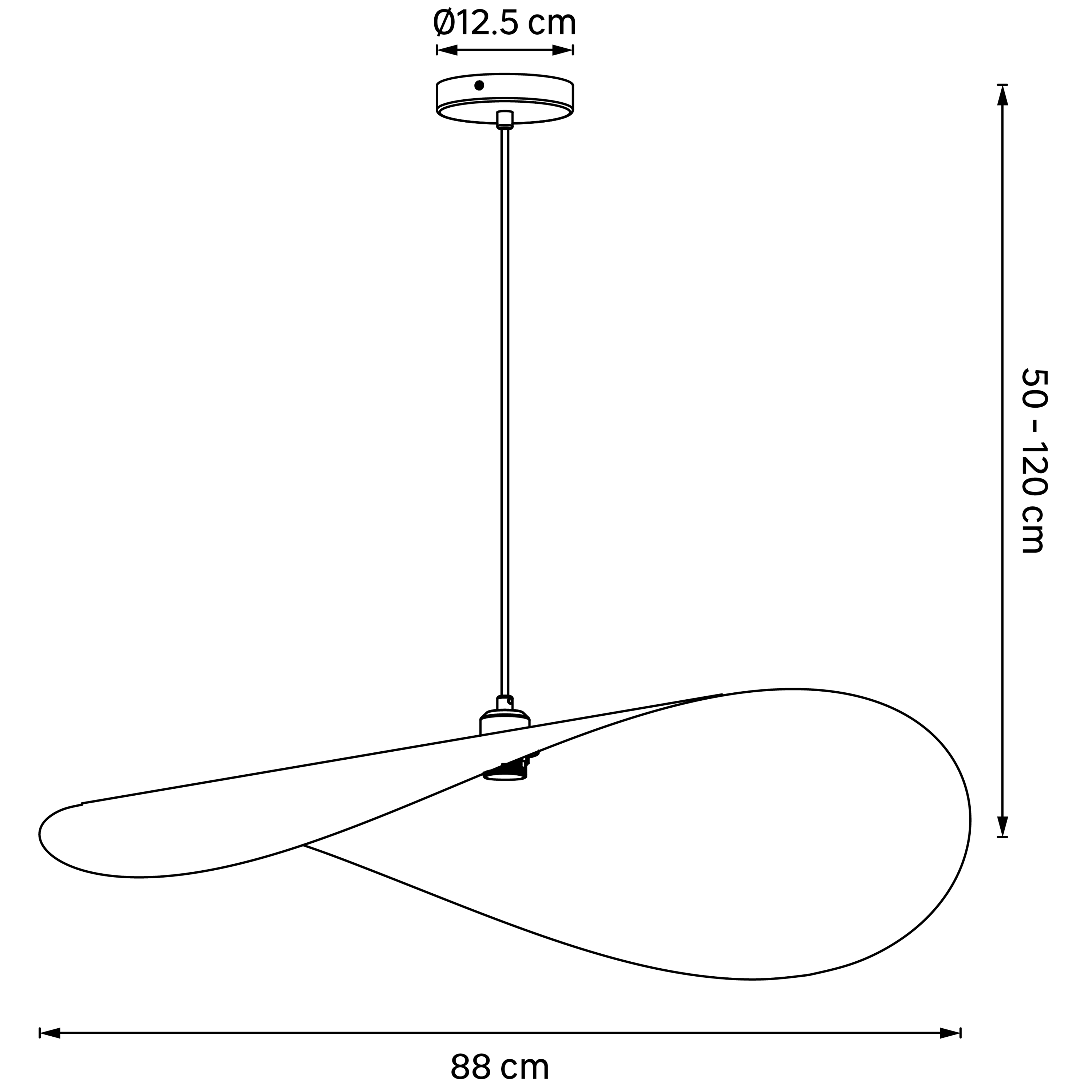 Lampa wisząca Valsa czarna E27 Inspire - 14