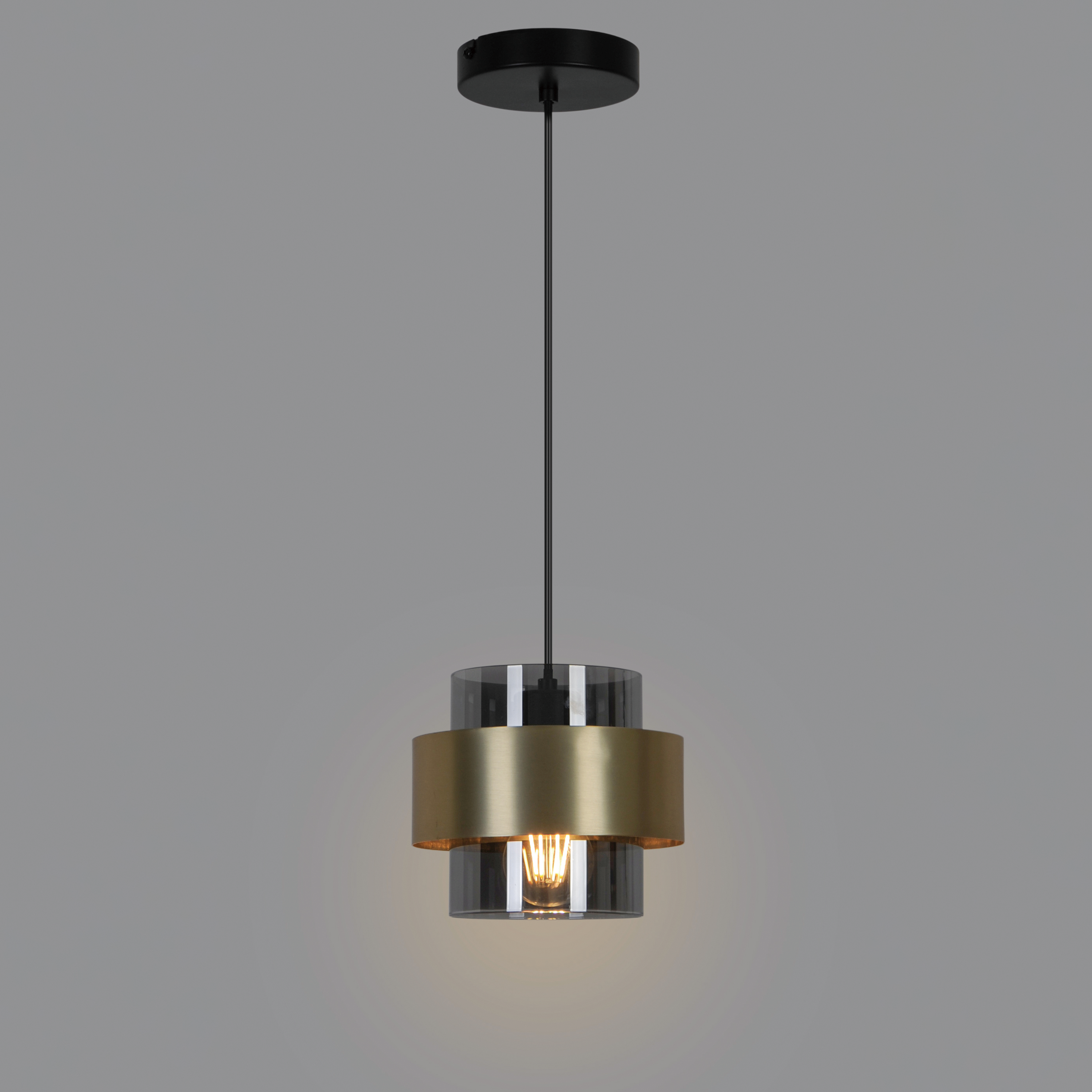 Lampa wisząca Croon czarno-złota E27 Inspire - 6
