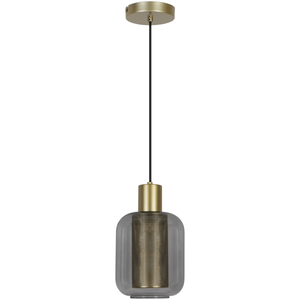 Suspension Courba, fer, fumée, Diam.17 cm INSPIRE, E27