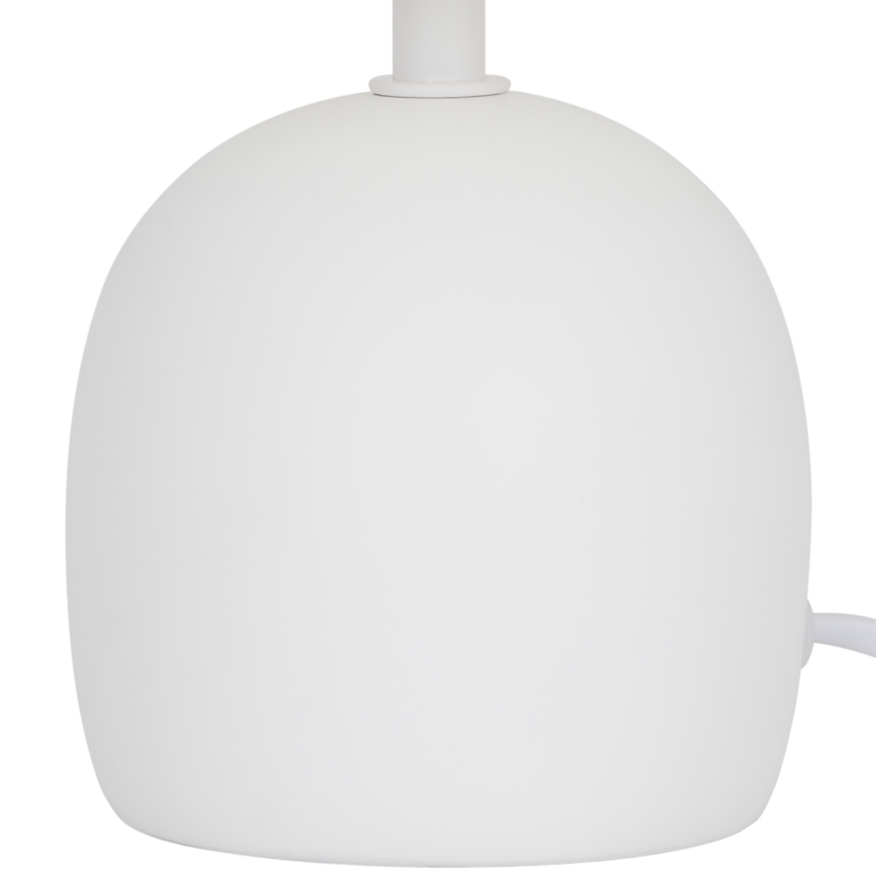 Lámpara de mesa compatible con casquillo E14 POKI INSPIRE con estructura cerámica blanca pantalla blanca de nailon alimentación a red - 5