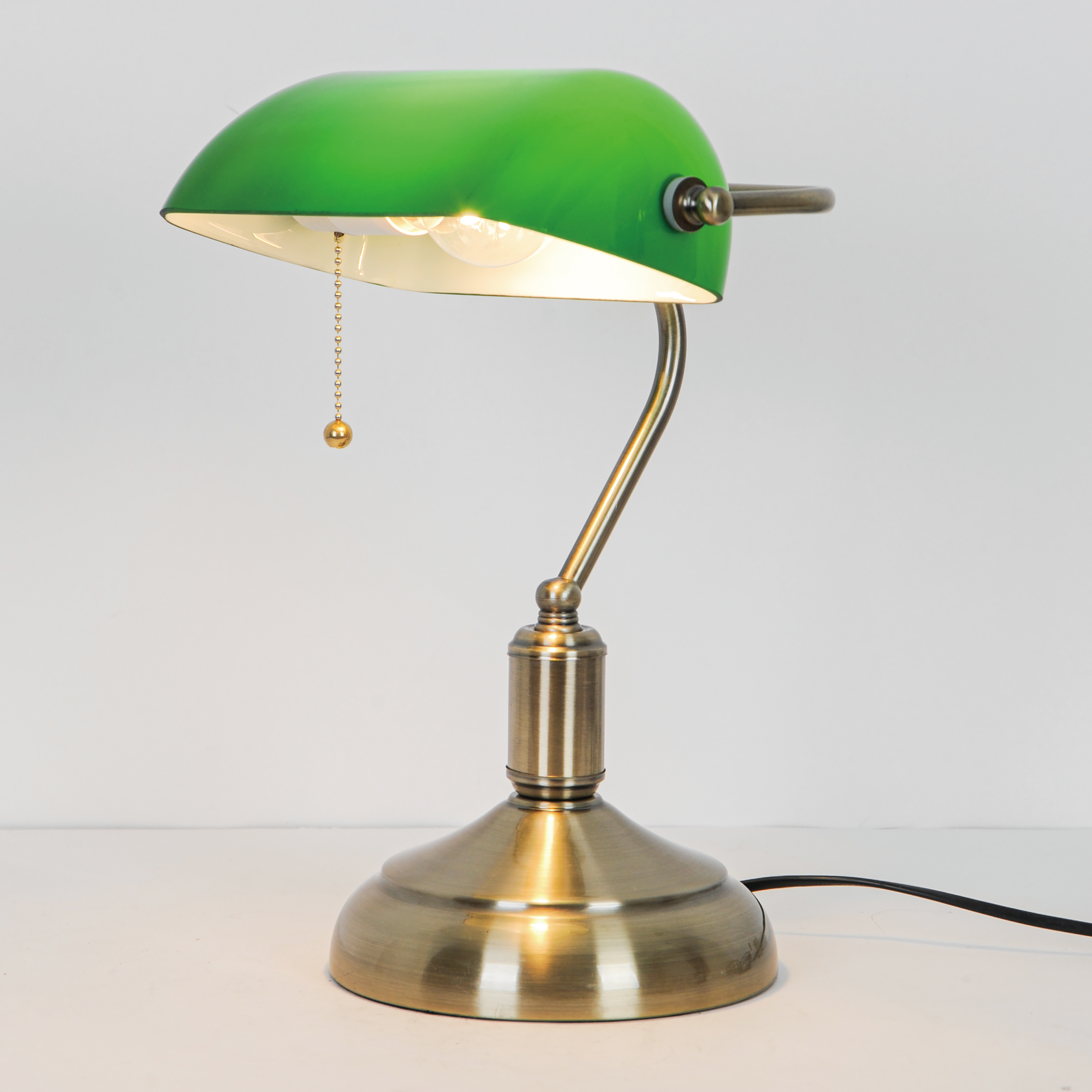 Lampe Anita, fer, verre vert, H.40 cm INSPIRE, E27 - 3