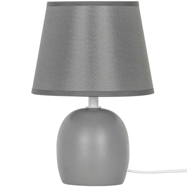 Lampe Poki, céramique, gris, H.26 cm INSPIRE, E14