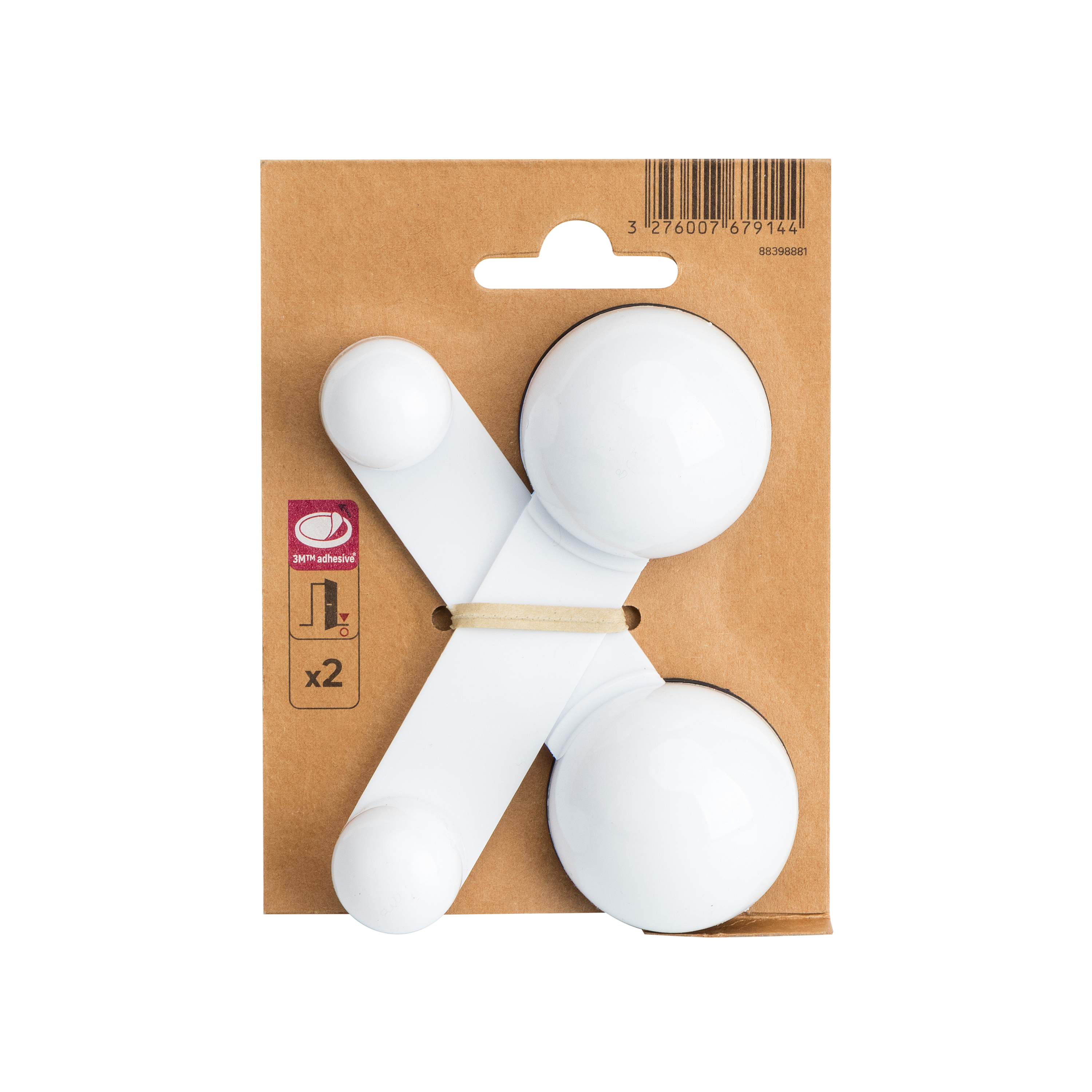 Batente adesivo para porta giratória branco 10.8x4cm 2 peças - 6