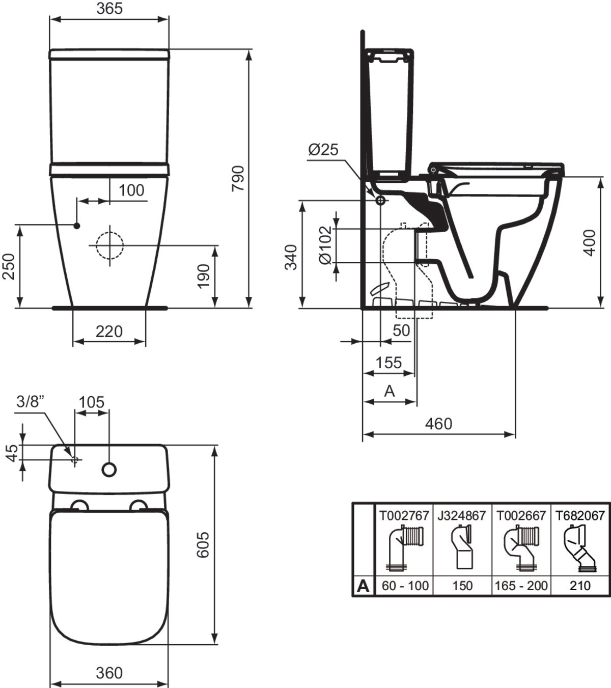 PACK WC IDEAL STANDARD GREDOS SALIDA DUAL - 4