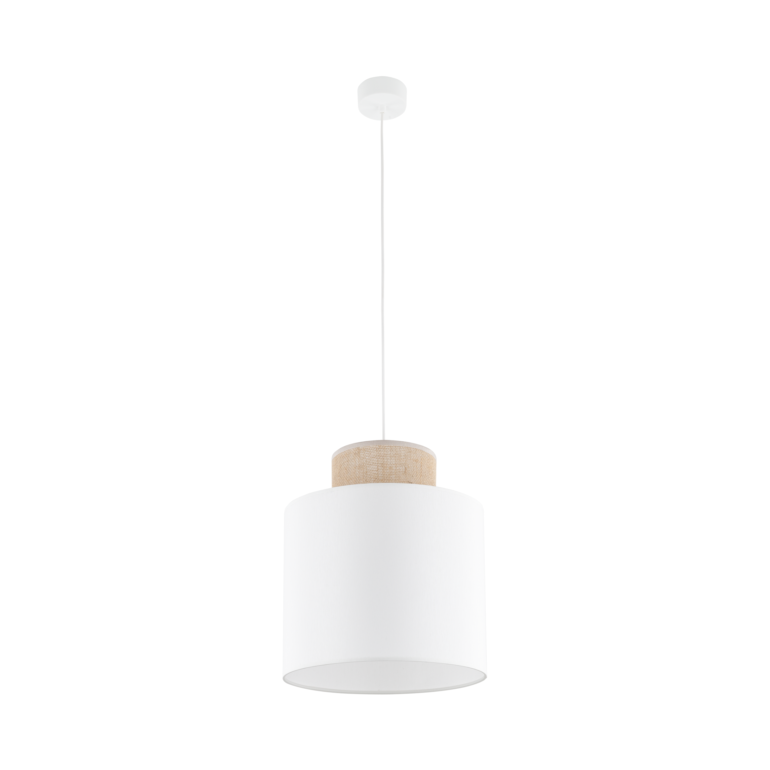 Lampa wisząca Duo juta biała E27 Tk Lighting