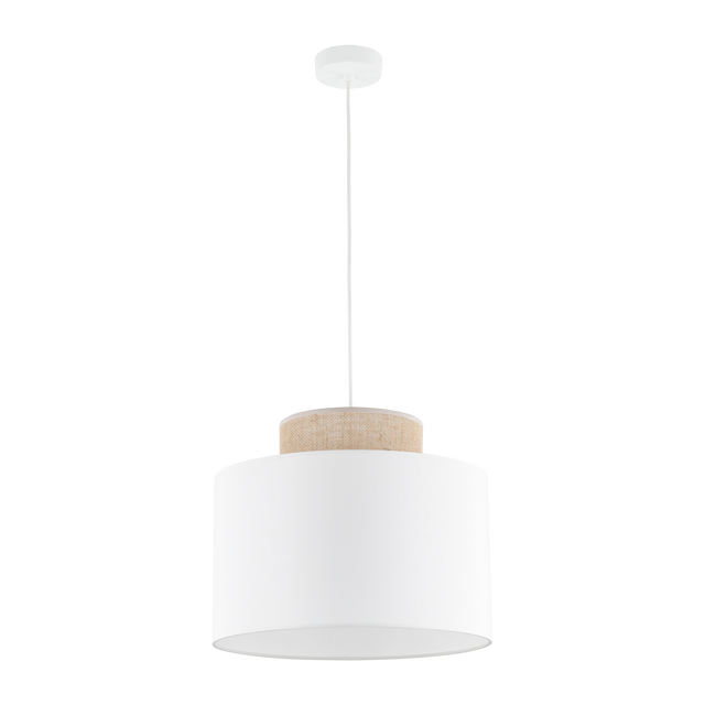 Lampa wisząca Duo juta biała E27 Tk Lighting