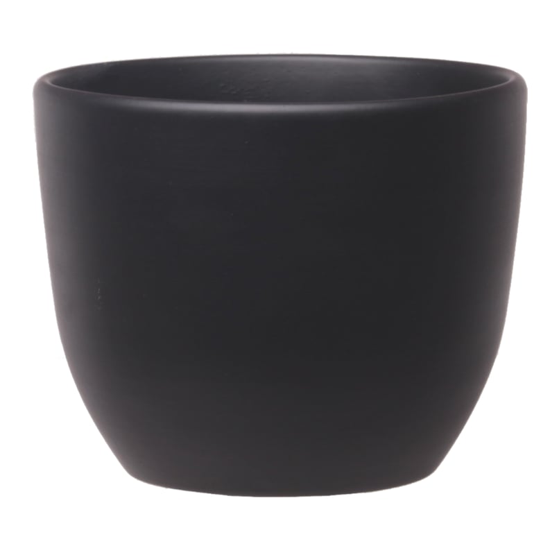 Doniczka ceramiczna Baryłka śr.22 cm czarna eko